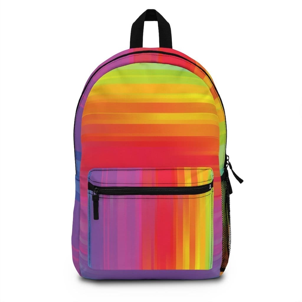 Backpack - Large Water-resistant Bag, Rainbow