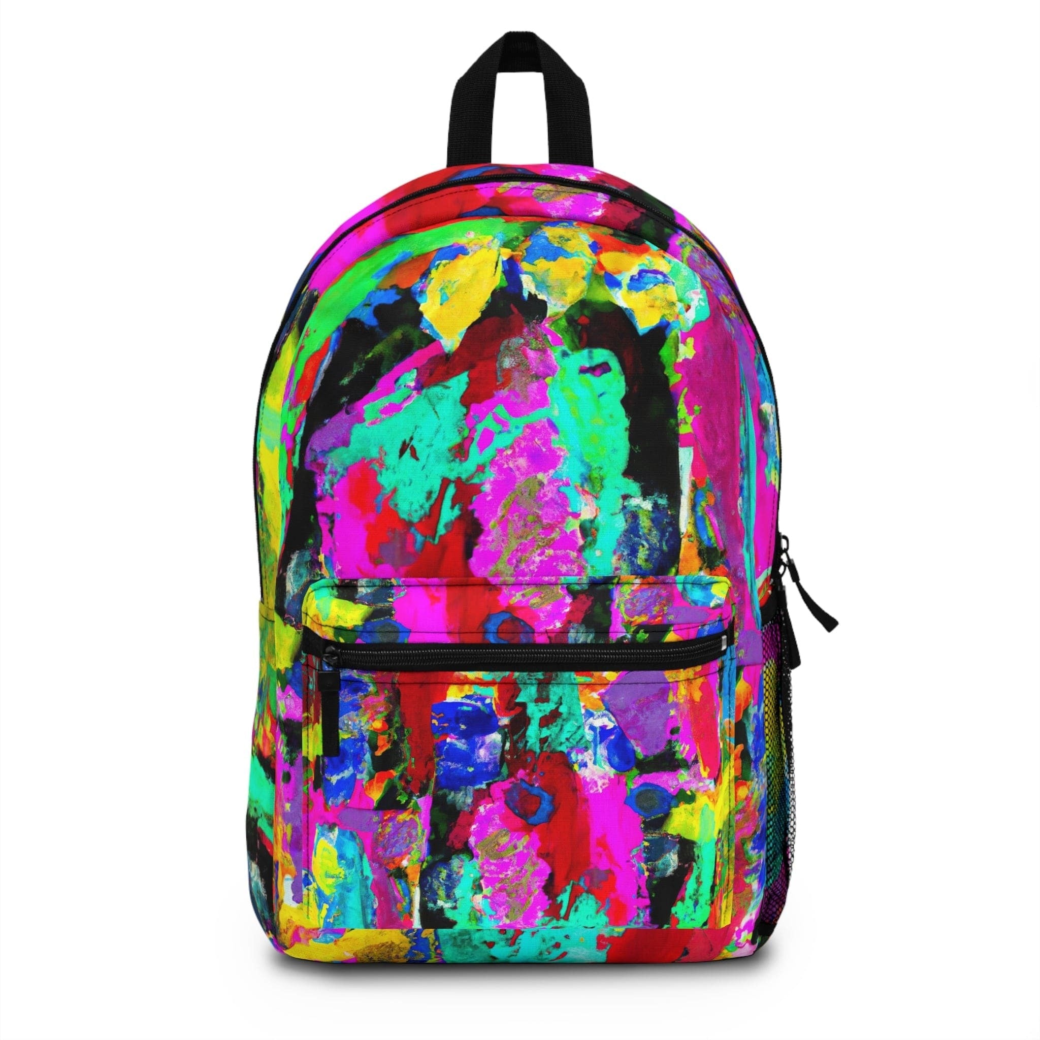 Backpack Work/school/leisure - Waterproof, Multicolor Abstract Expression Pattern