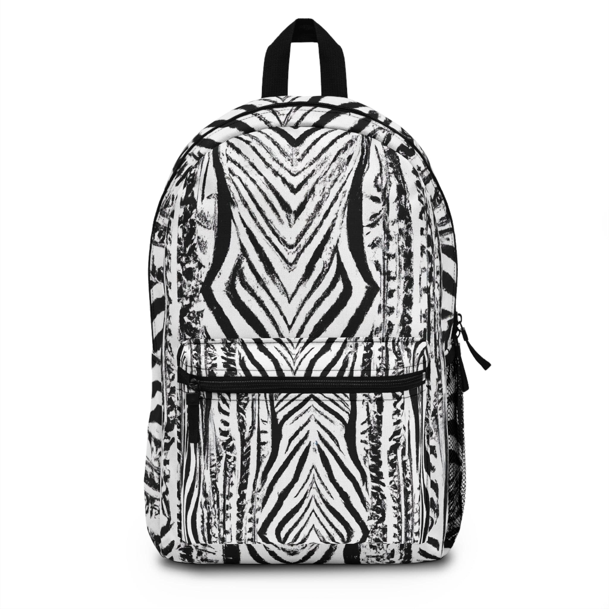 Backpack Work/school/leisure - Waterproof, Native Black And White Abstract Pattern