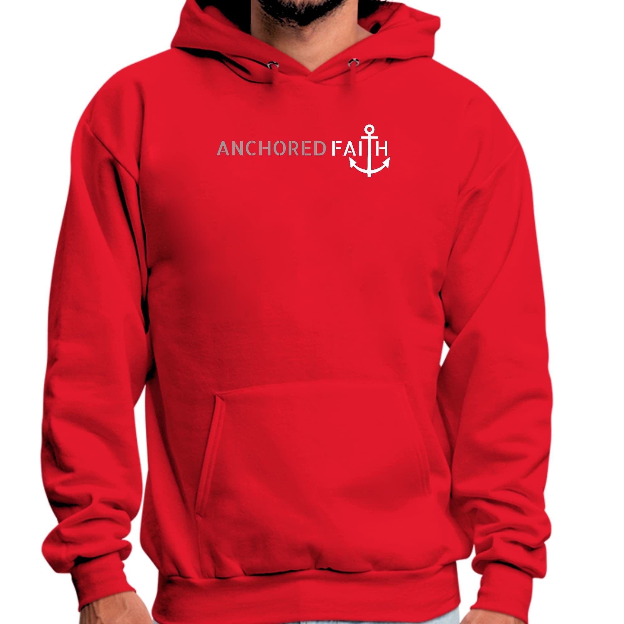 Anchored Faith - Inspiration Affirmation, Grey And White Graphic