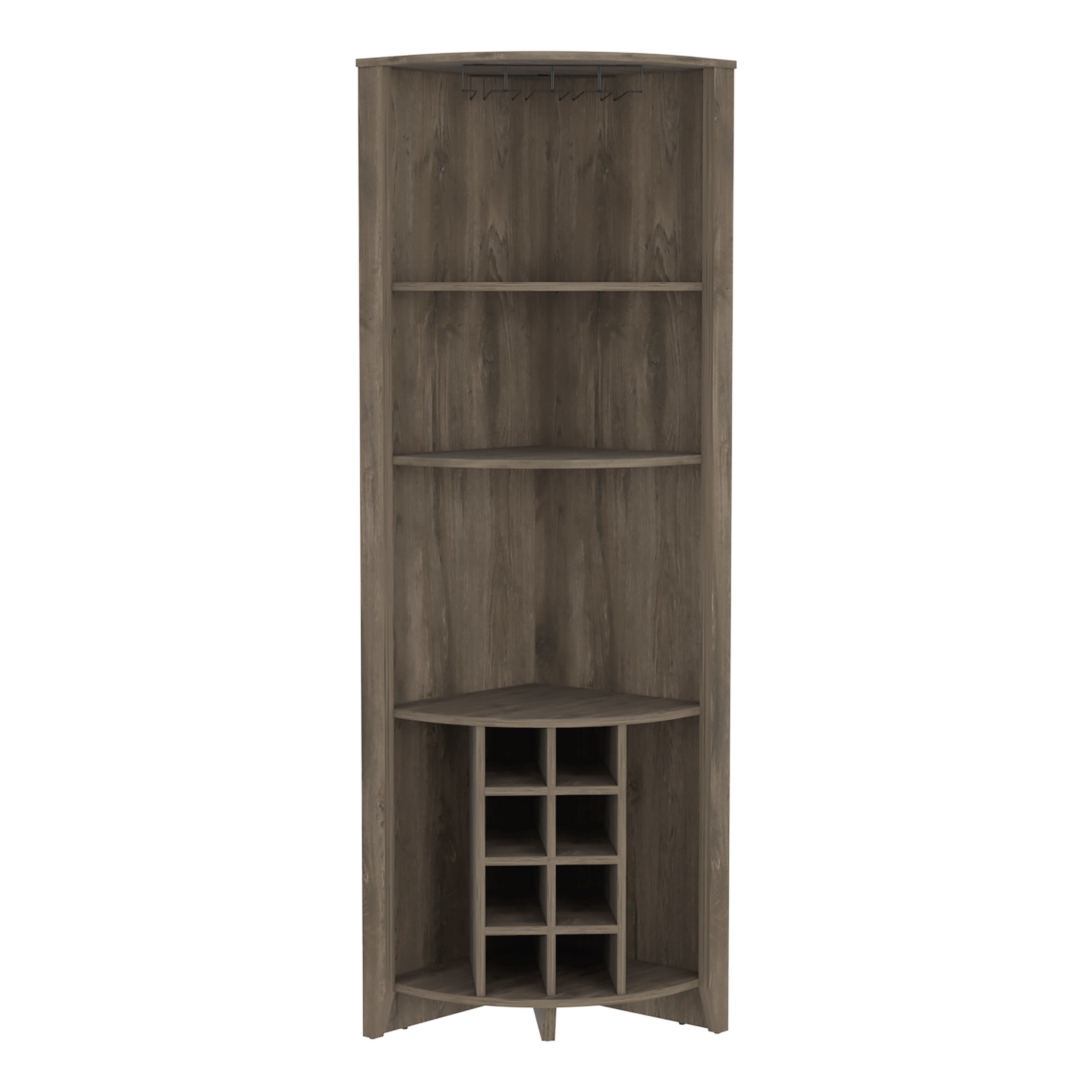 Corner Bar Cabinet Castle, Living Room, Dark Brown