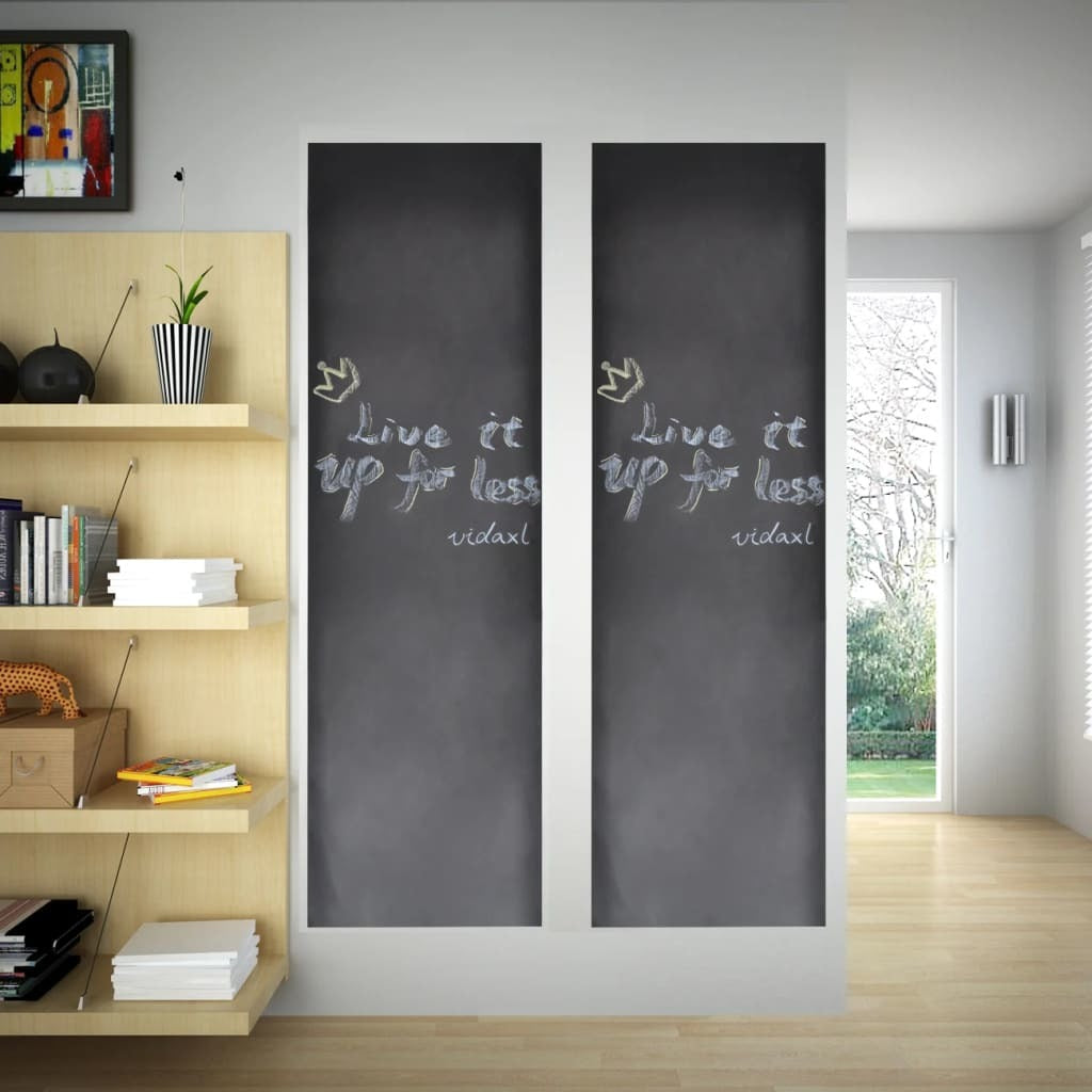 Wall Sticker Blackboard 2'x9.8' 2 Rolls with Chalks