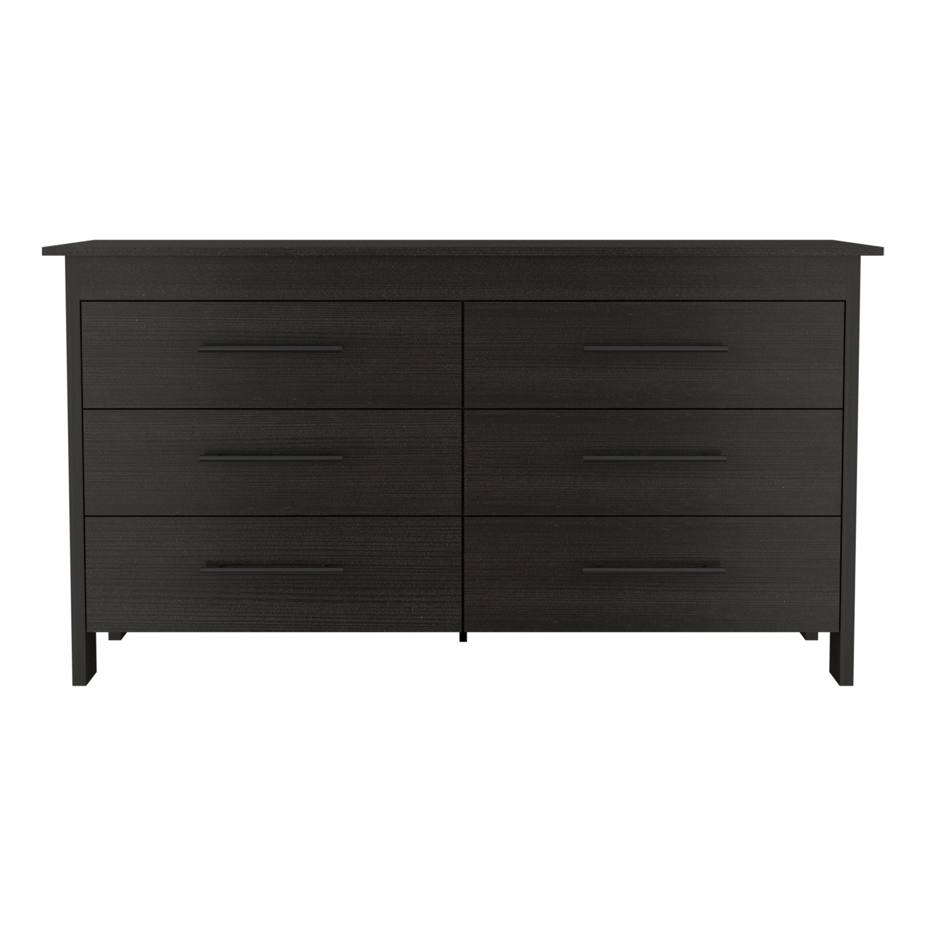 6 Drawer Double Dresser Wezz, Bedroom, Black