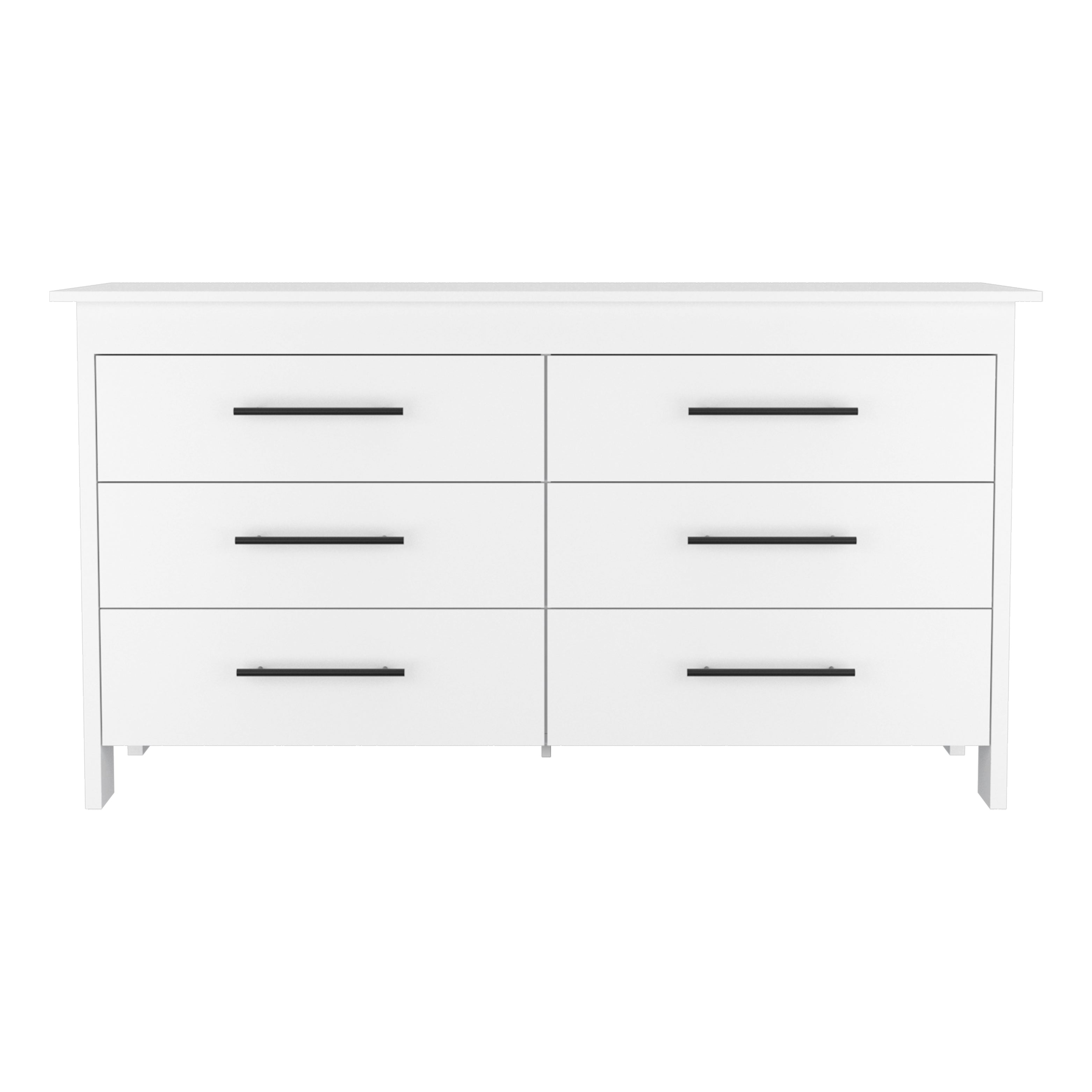 6 Drawer Double Dresser Wezz, Bedroom, White