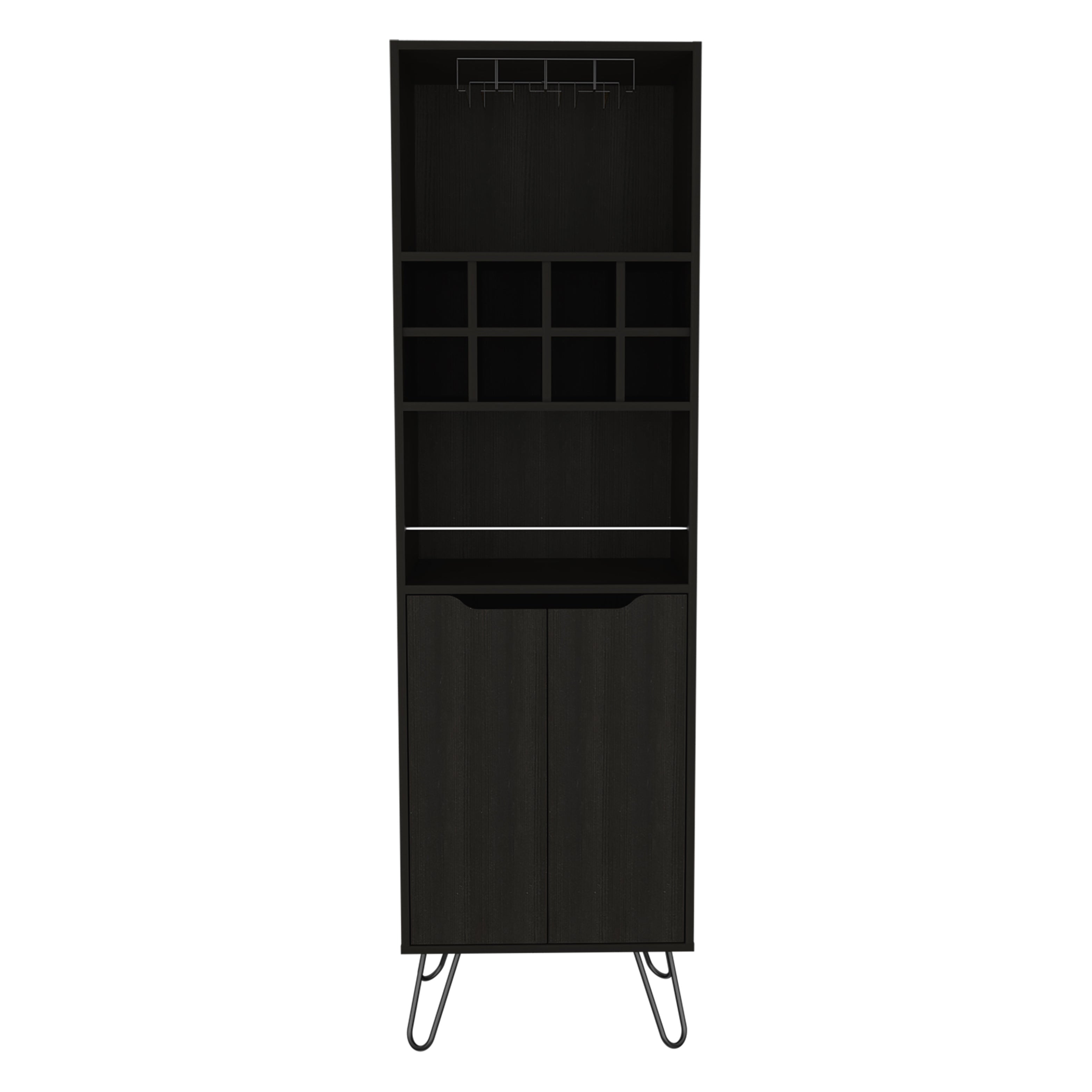 H Bar Cabinet Silhill, Living Room, Black