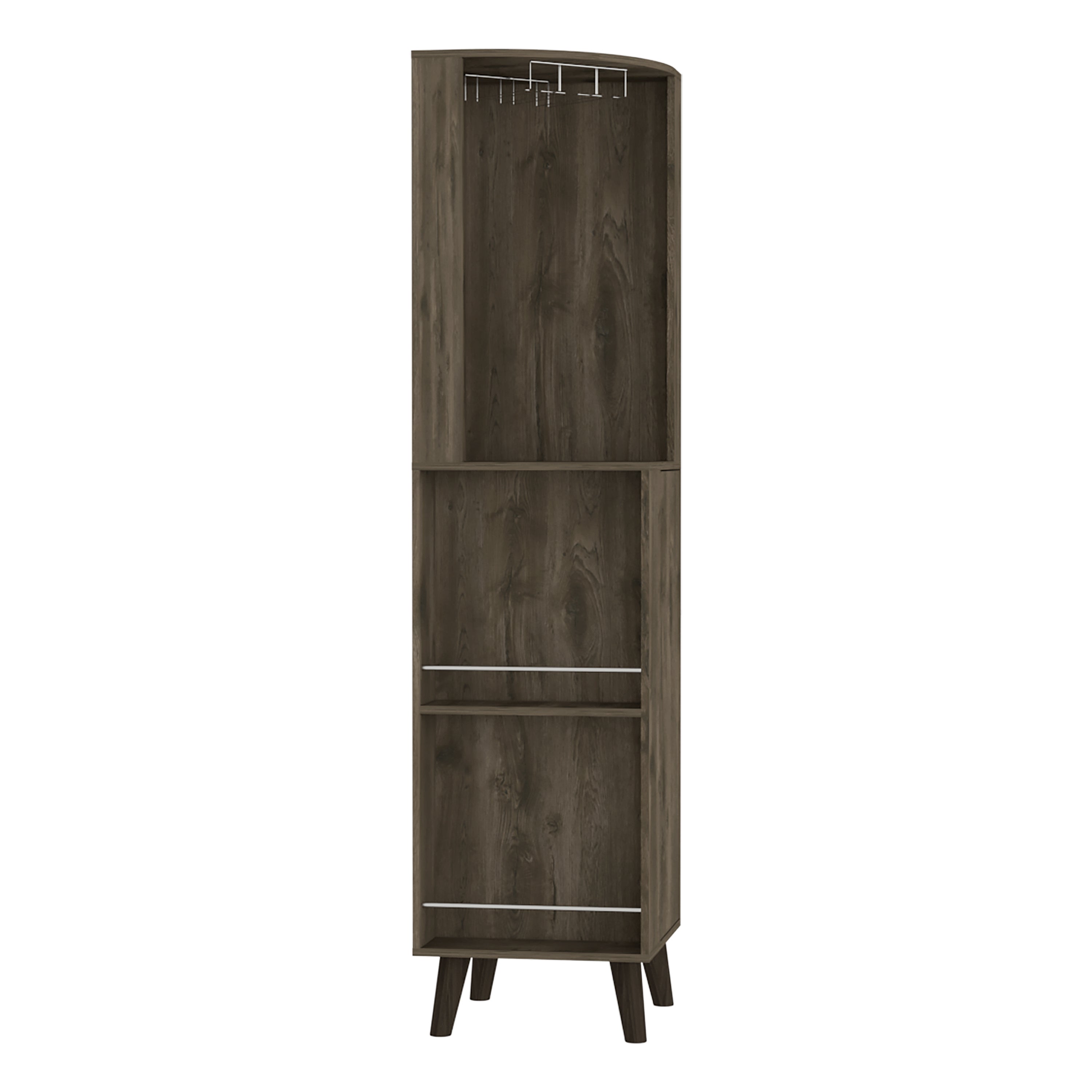 Corner Bar Cabinet Plex, Living Room, Dark Brown