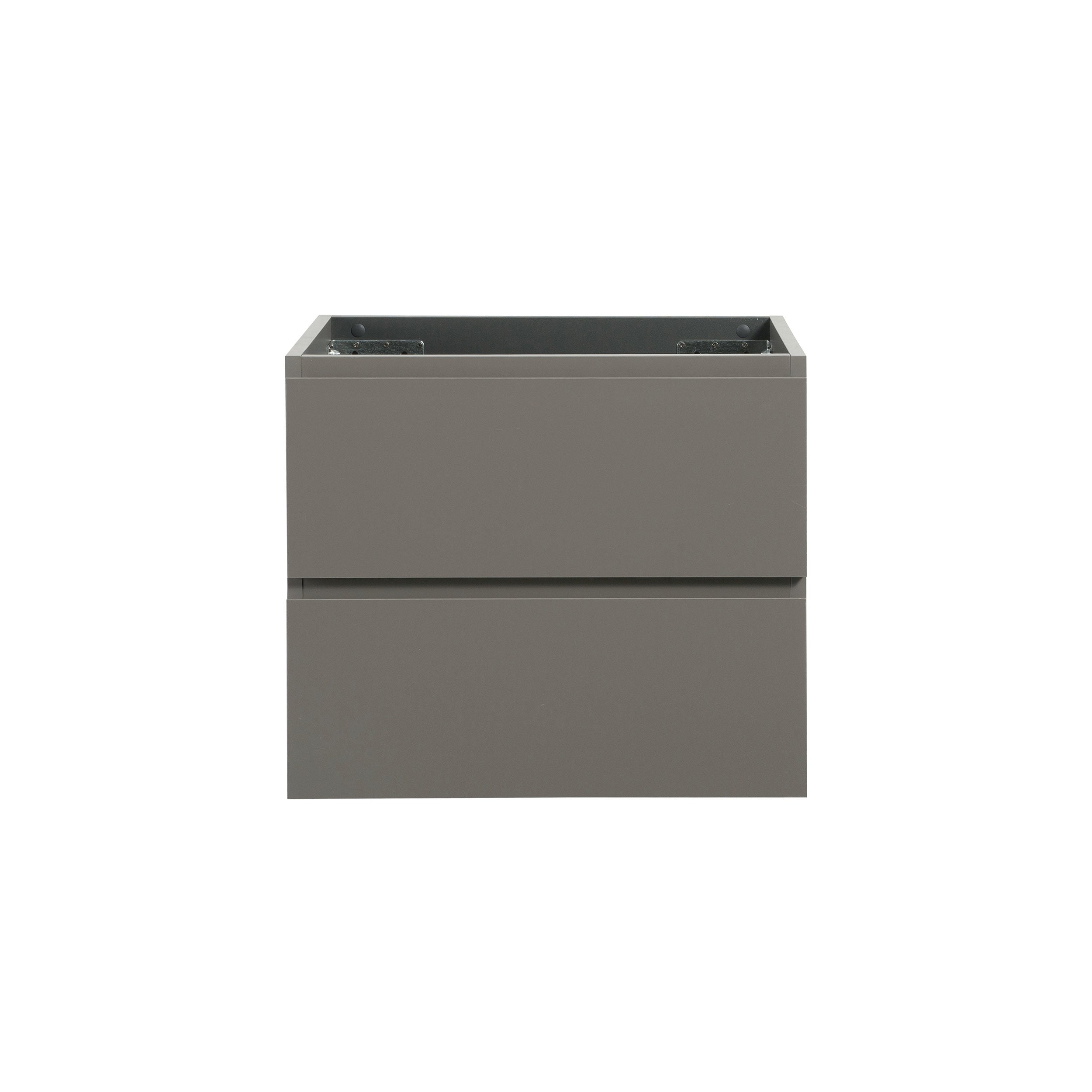 Alice-24W-102,Wall mount cabinet WITHOUT basin, Gray color, with two drawers