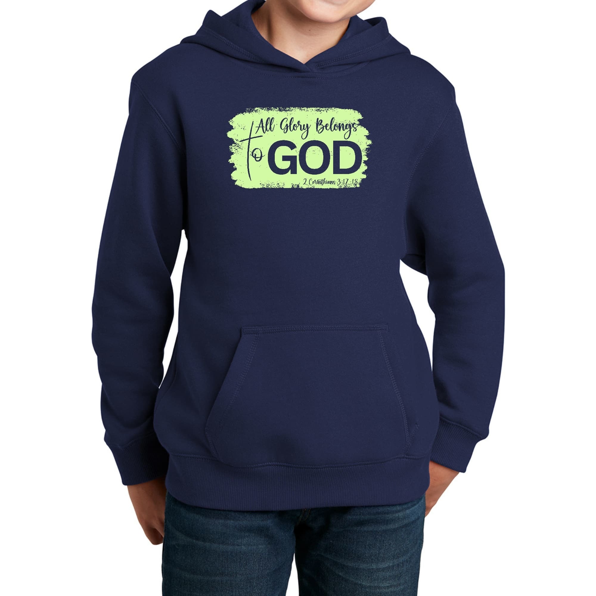 All Glory Belongs To God Christian Neon Illustration Youth Graphic