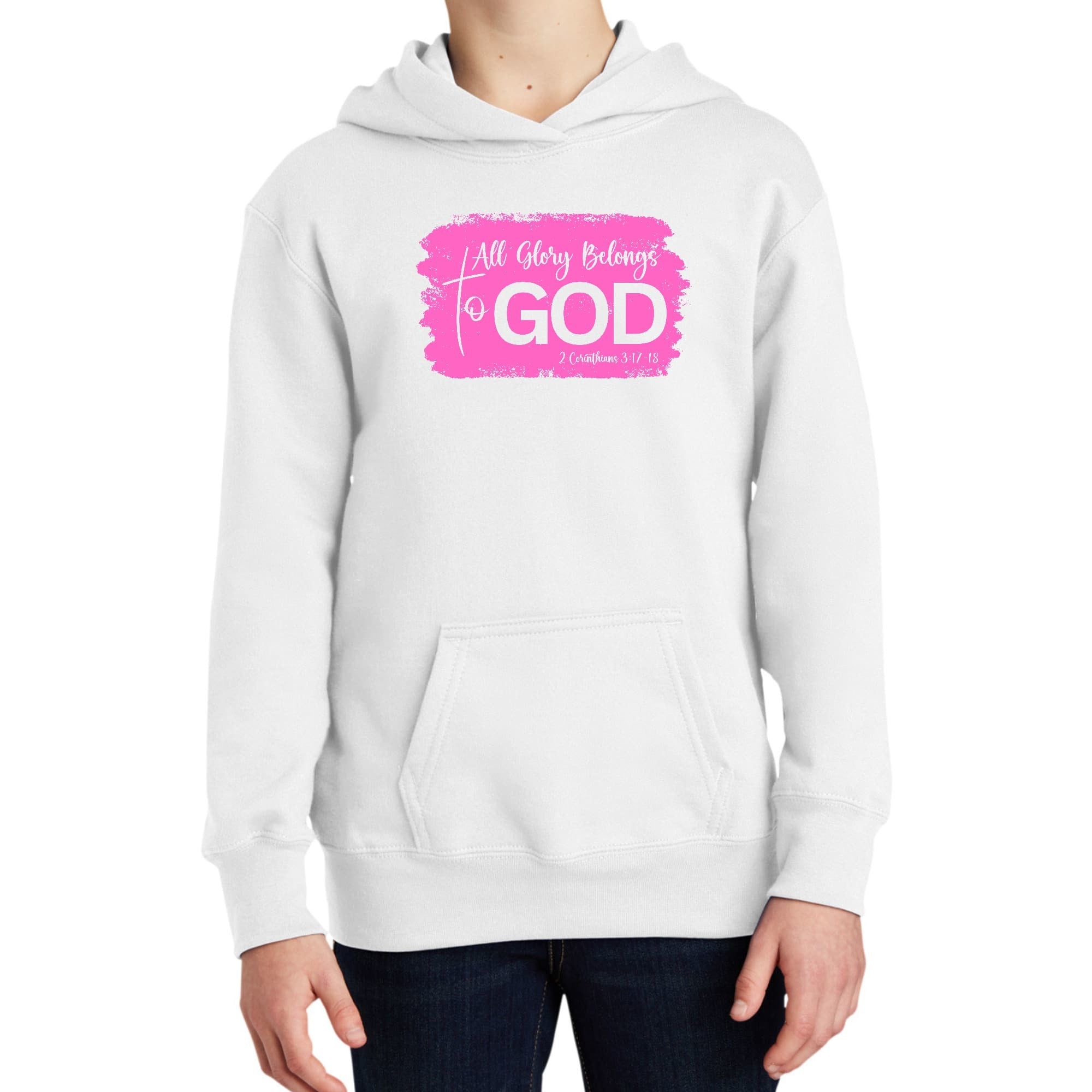 All Glory Belongs To God Christian Illustration Pink Youth Graphic