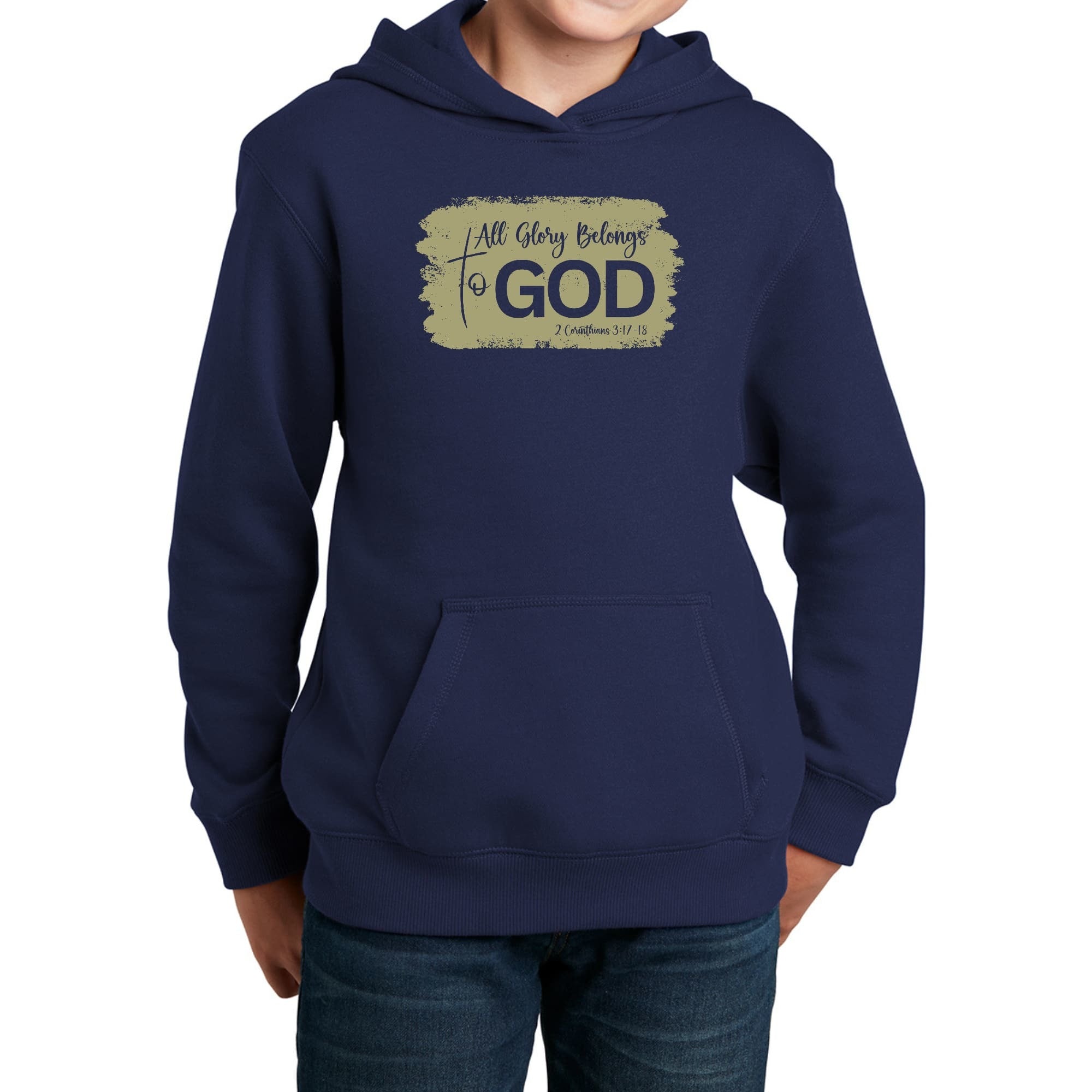 All Glory Belongs To God Christian Illustration Olive Youth Graphic