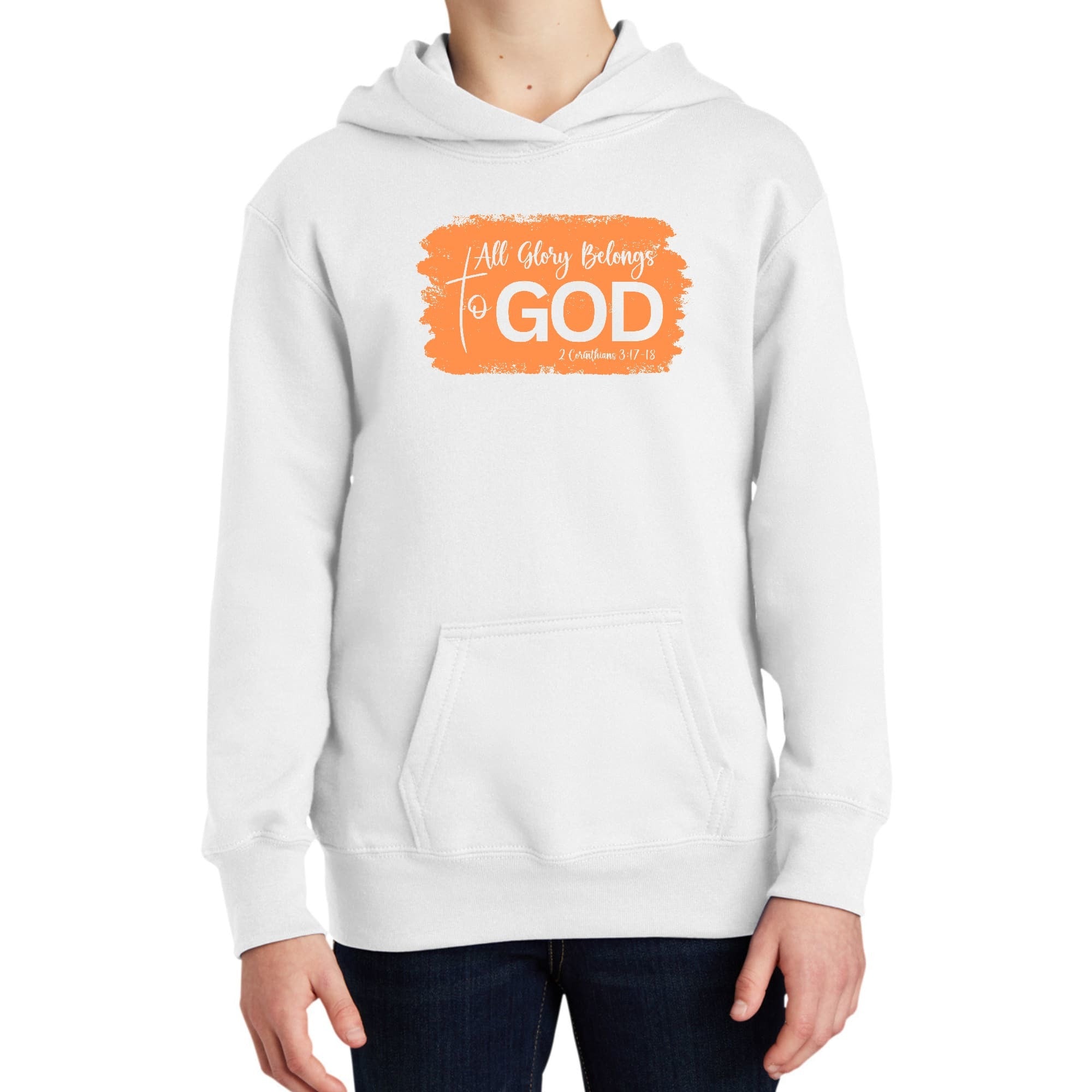 All Glory Belongs To God Christian Illustration Orange Youth Graphic