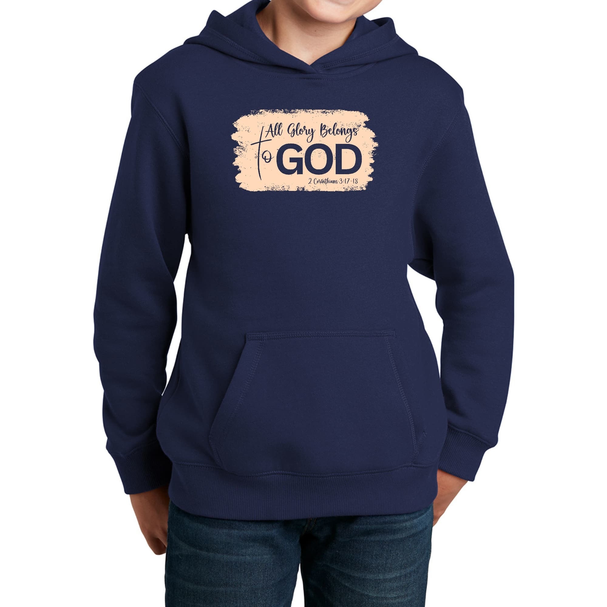 All Glory Belongs To God Christian Illustration Peach Youth Graphic