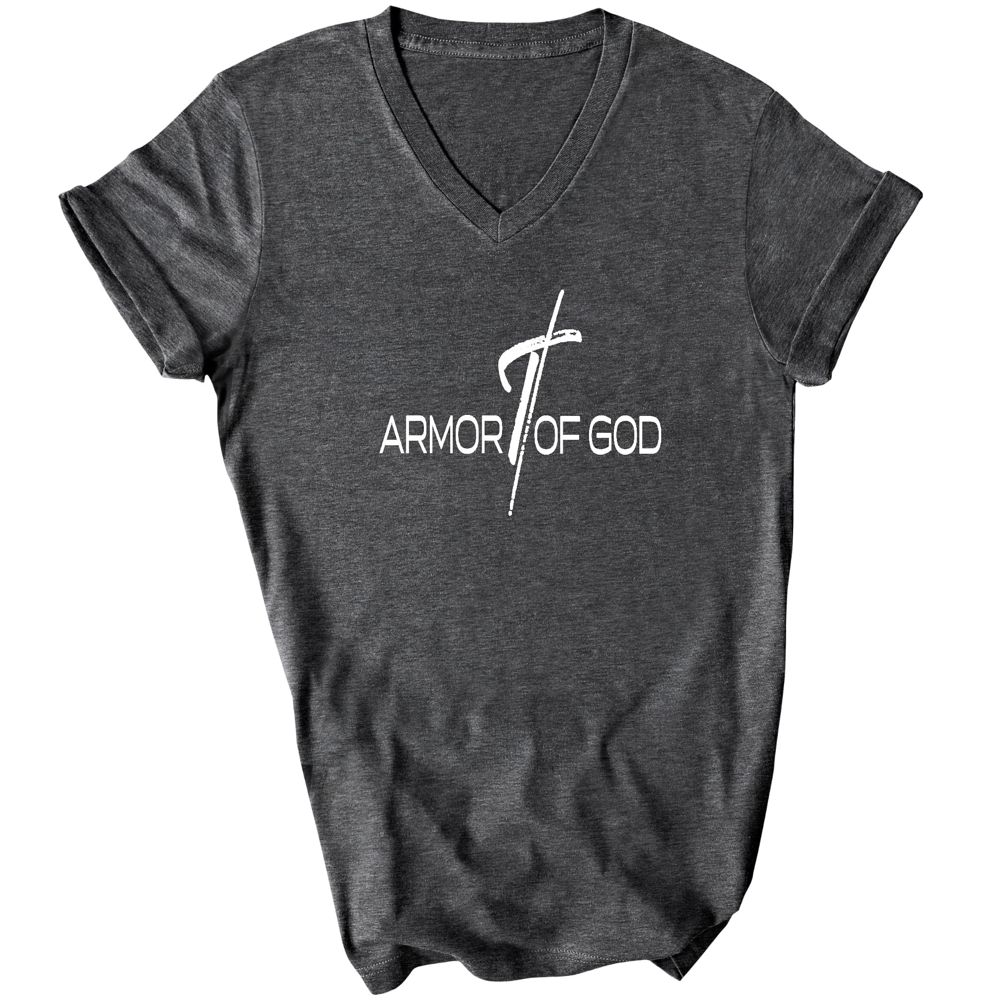 Armor Of God Cross Mens V-neck T-shirt