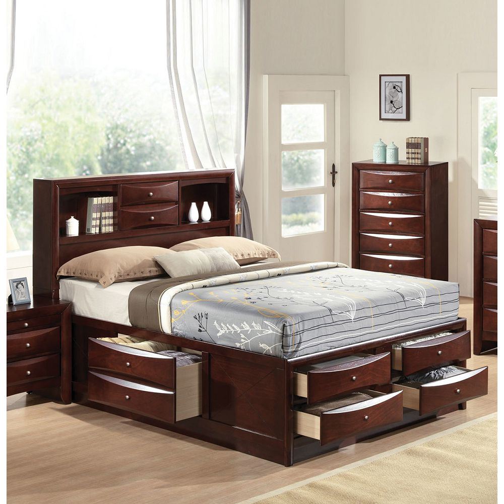 ACME Ireland Eastern King Bed in Espresso 21596EK