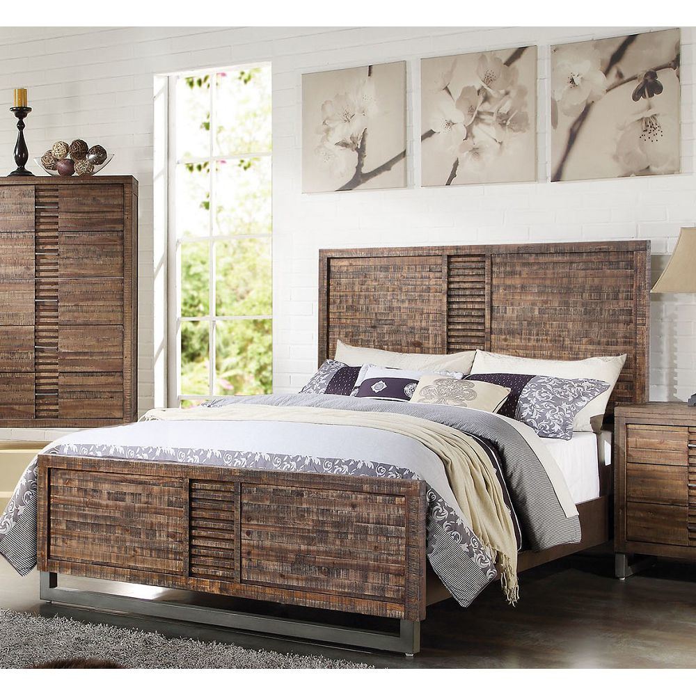 ACME Andria Queen Bed in Reclaimed Oak 21290Q