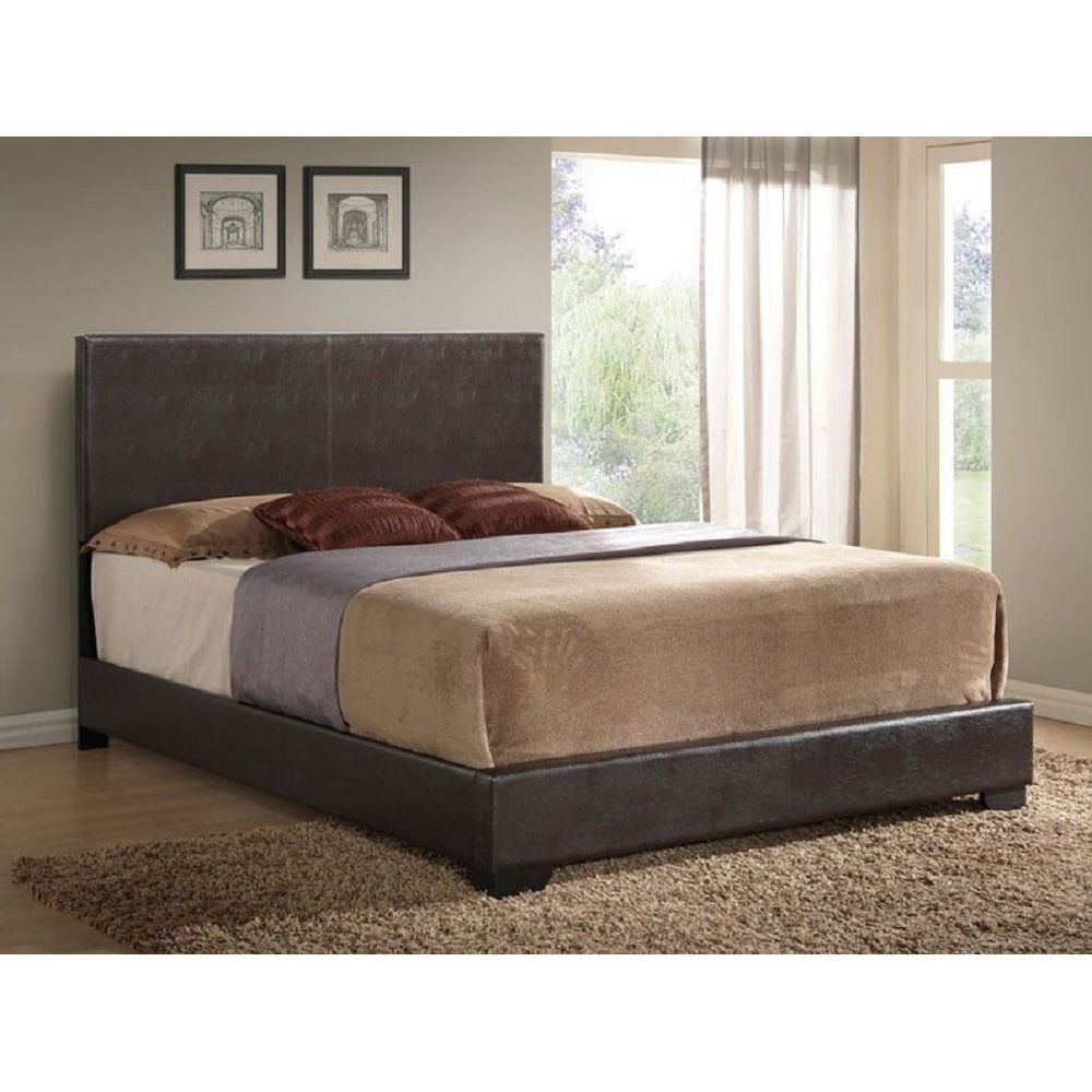 ACME Ireland III Eastern King Bed in Brown PU 14367EK