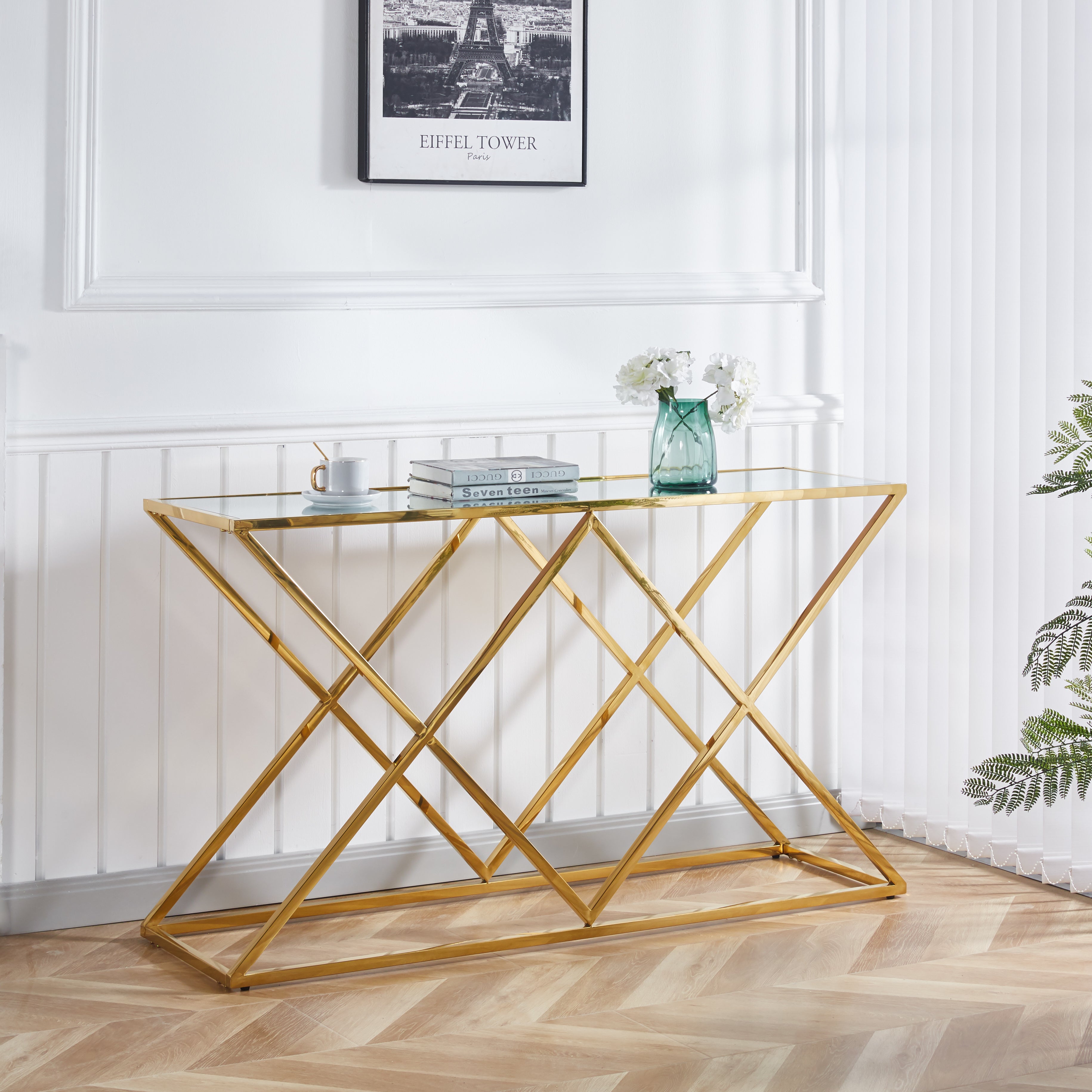 BS-06 stainless steel console table