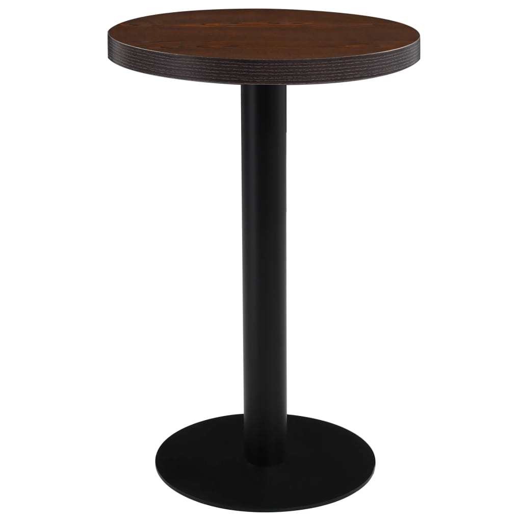Bistro Table Dark Brown 19.7" MDF