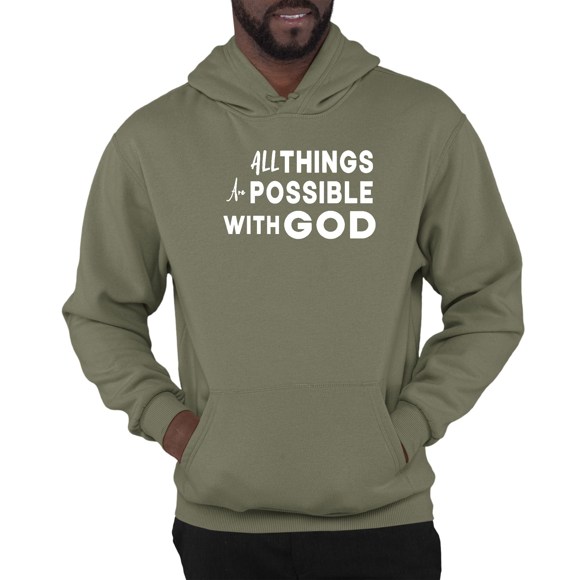 All Things Are Possible With God Graphic Hoodie
