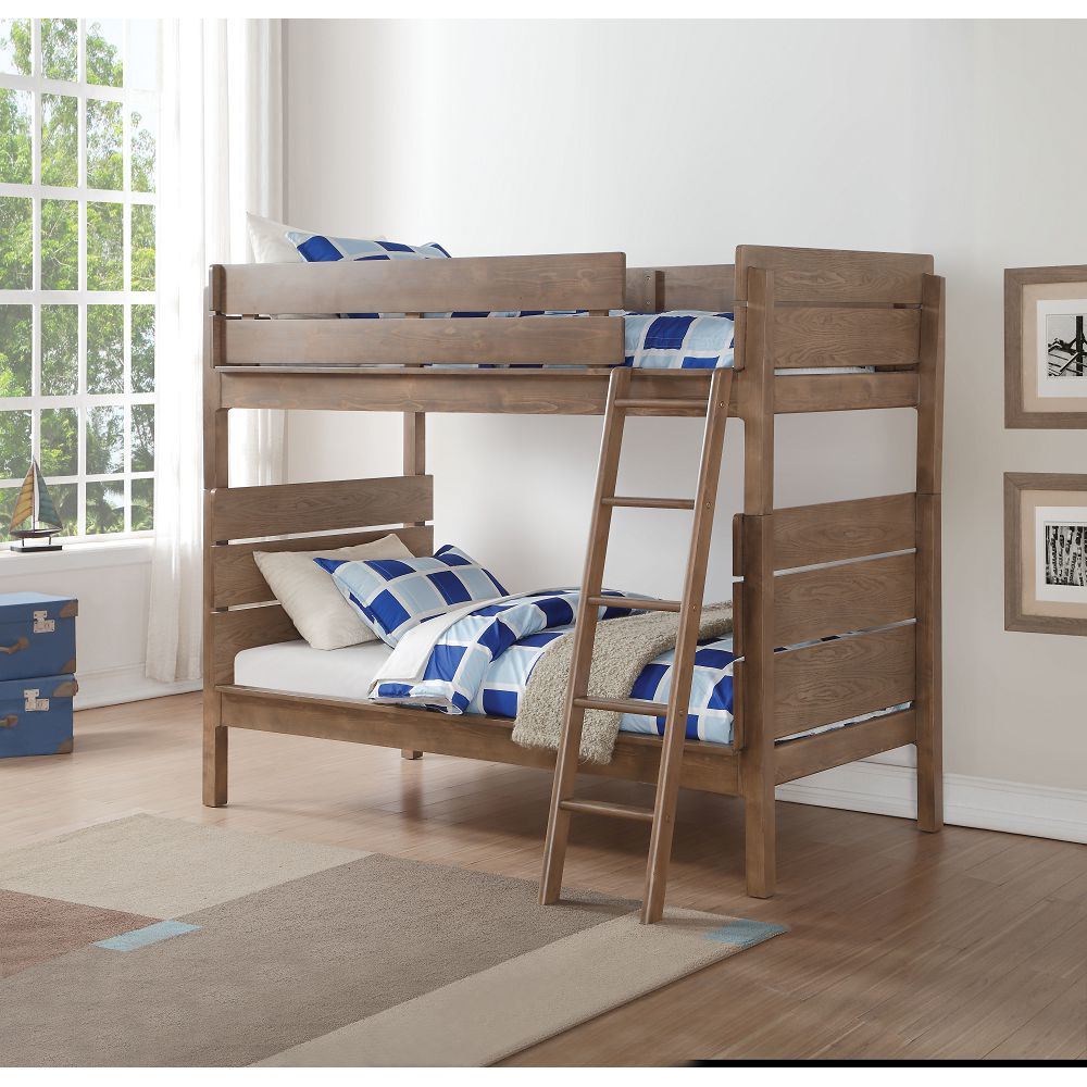 ACME Ranta Bunk Bed (Twin/Twin) in Antique Oak 37400