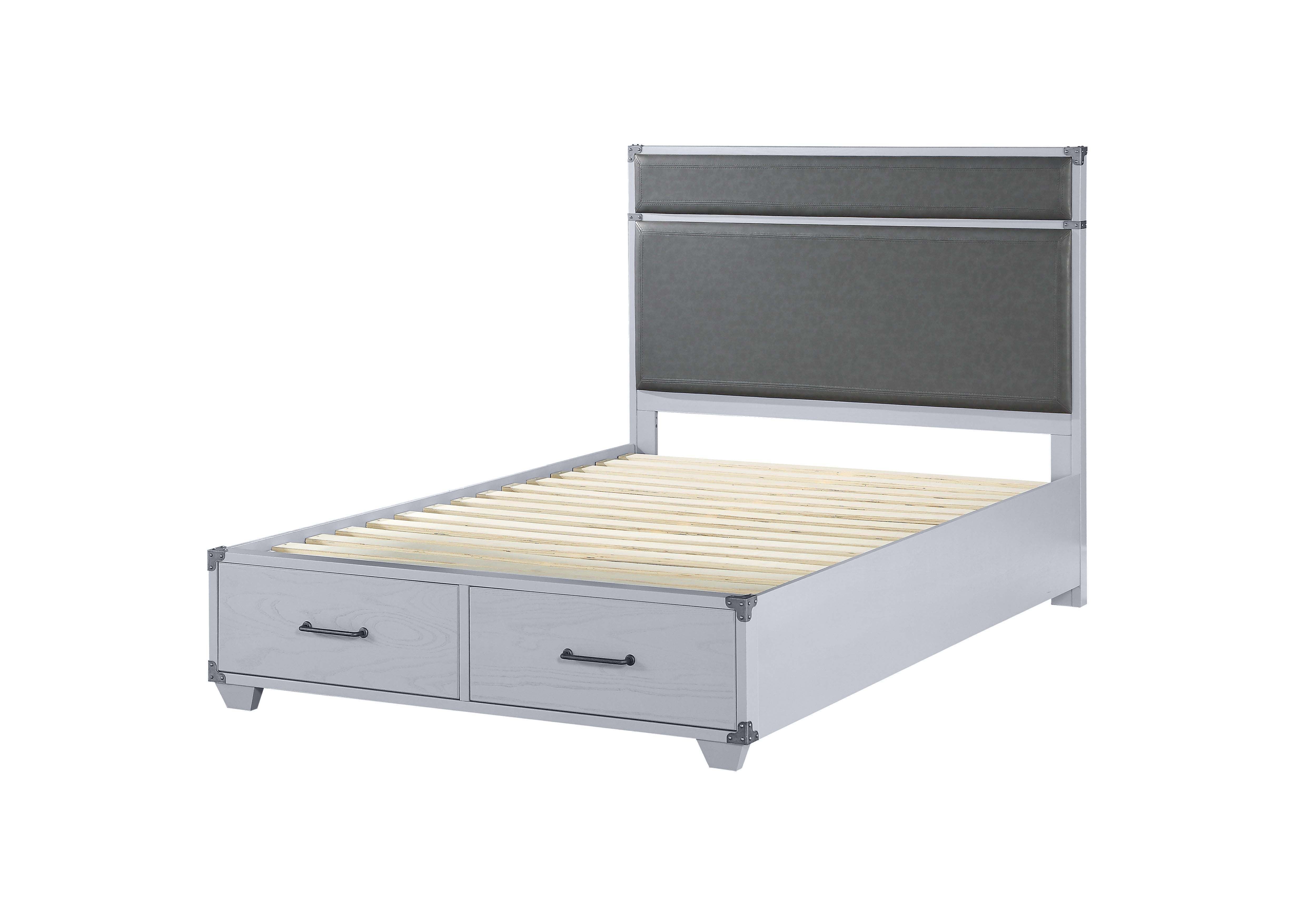 ACME Orchest Full Bed w/Storage, Gray PU & Gray 36135F