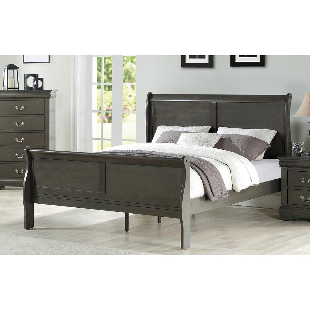 ACME Louis Philippe Queen Bed in Dark Gray 26790Q