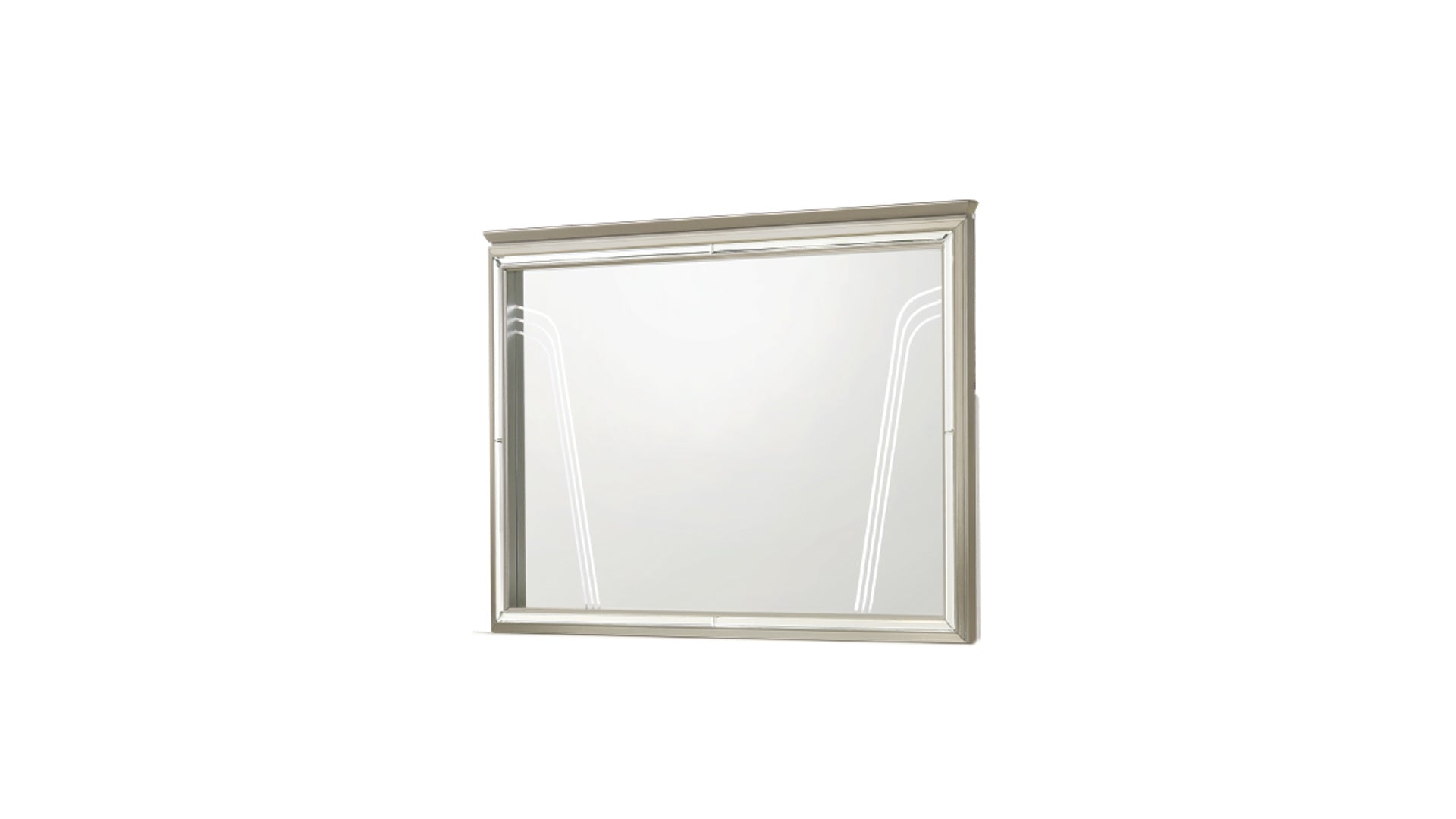 Samantha Modern Style Mirror Made with Wood & LED-Edge Frame