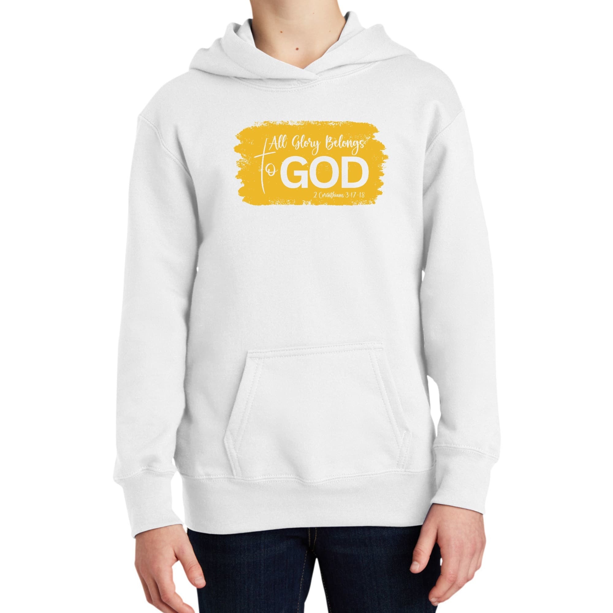 All Glory Belongs To God Christian Illustration Golden Yellow Youth