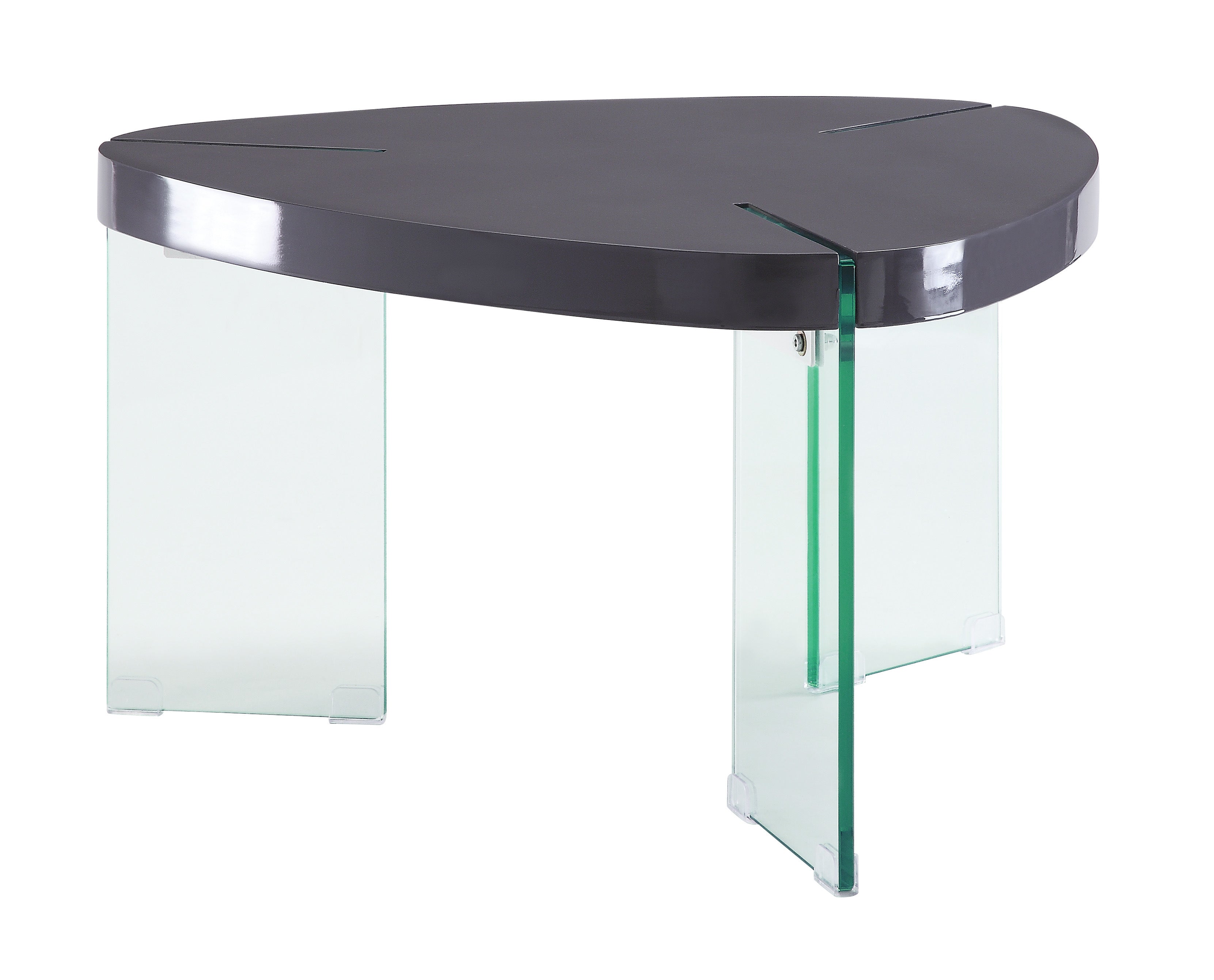 ACME Noland Coffee Table, Gray High Gloss & Clear Glass (1Set/2Ctn) 84915