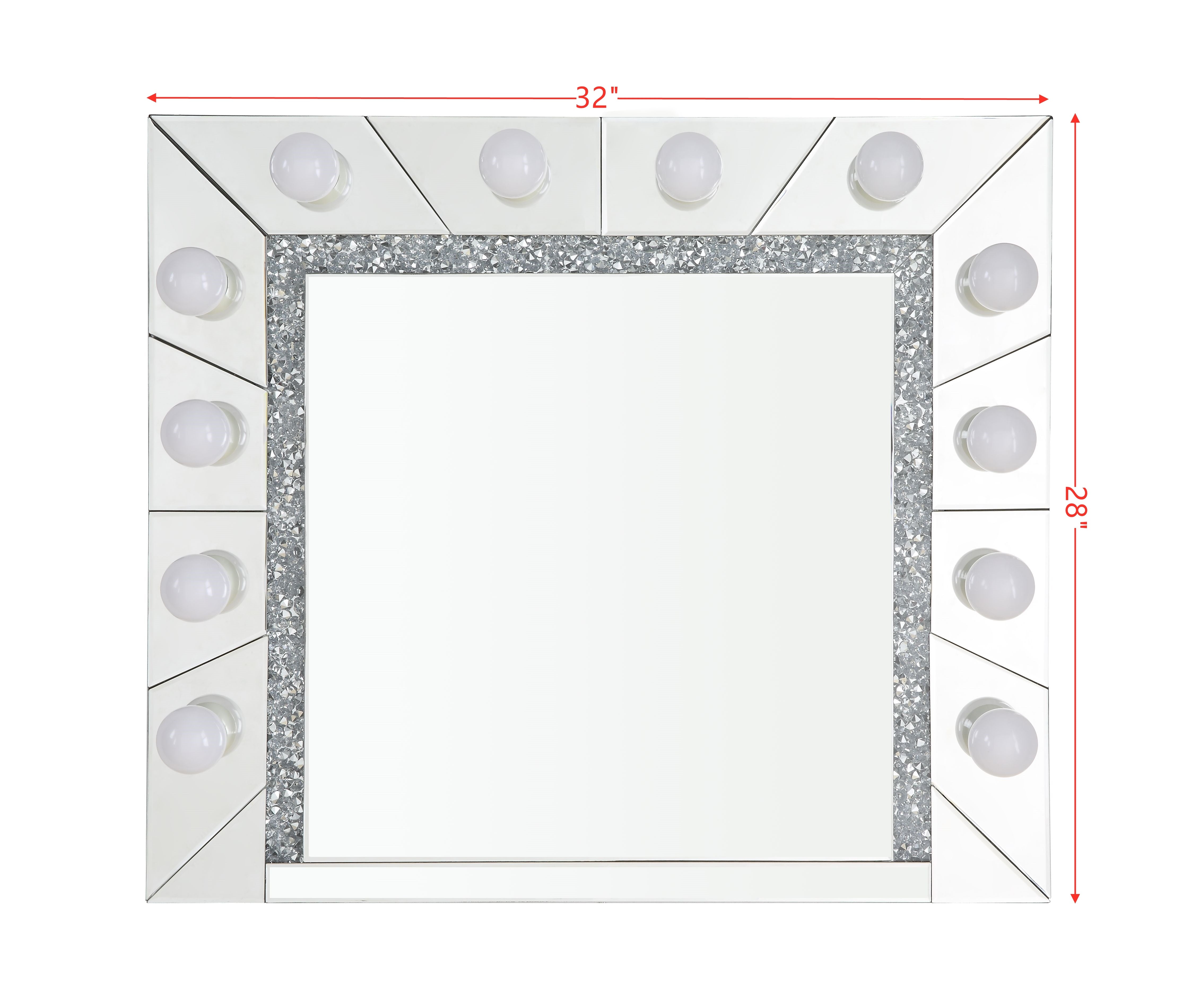 ACME Noralie ACCENT MIRROR Mirrored & Faux Diamonds AC00762