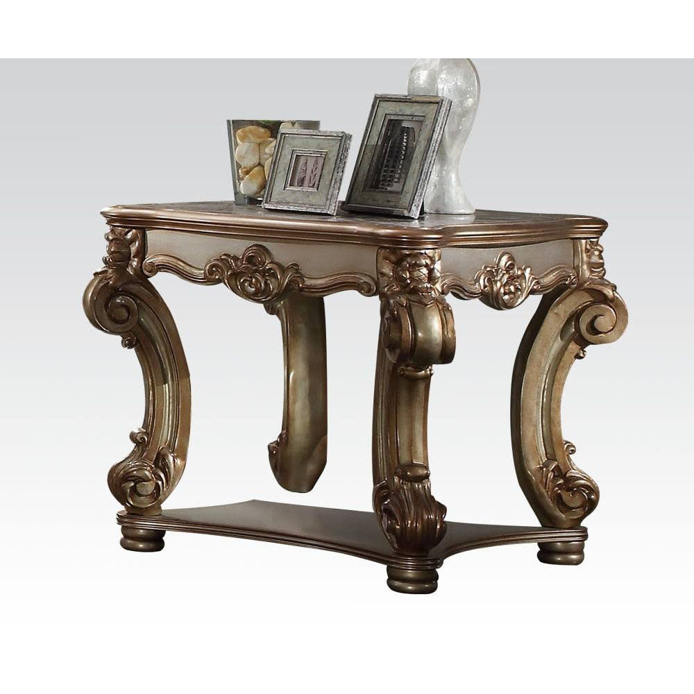 ACME Vendome End Table in Gold Patina 83001