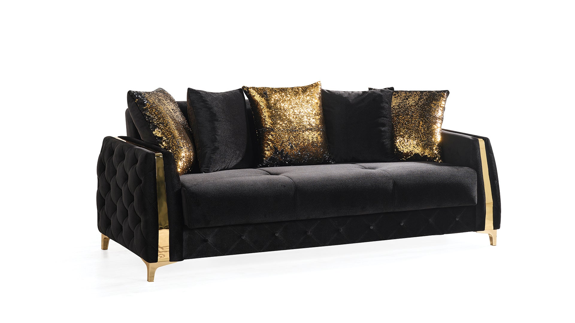 Lust Modern Style Sofa in Black