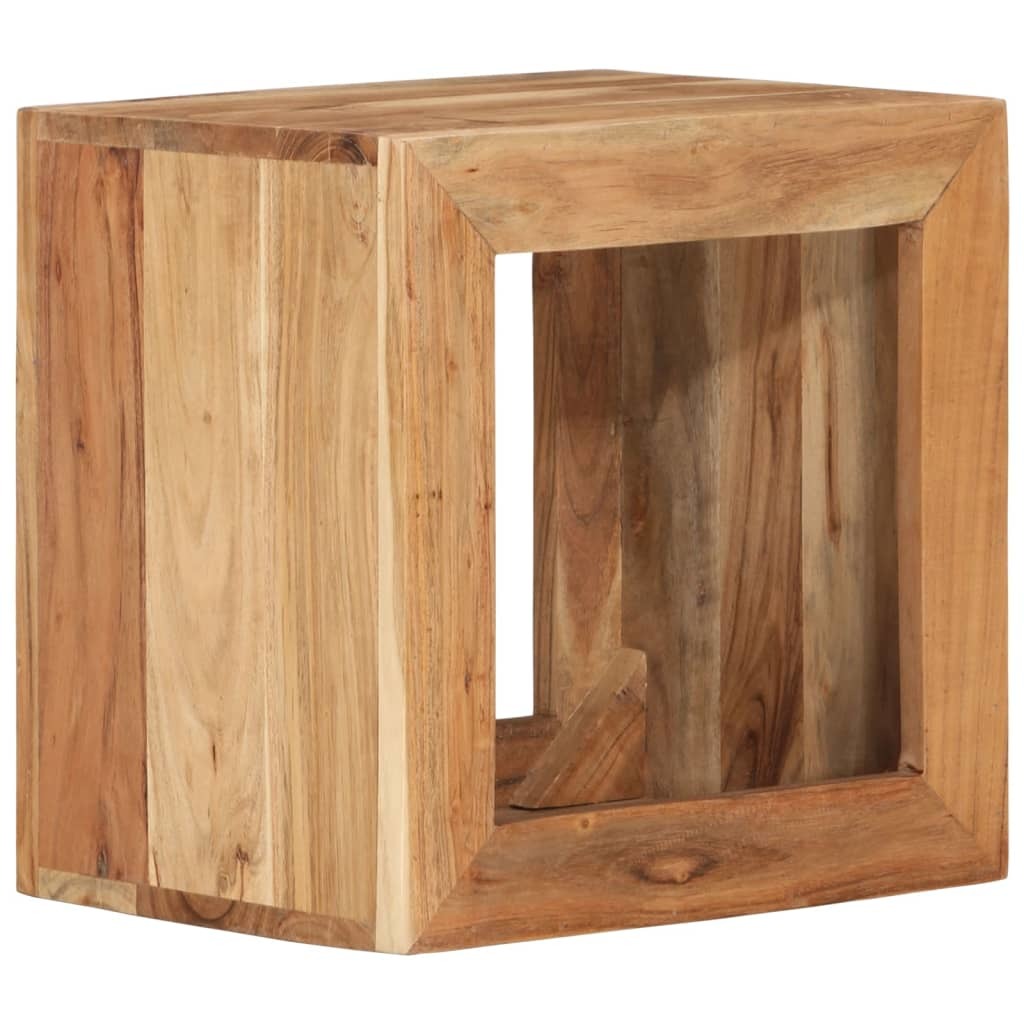 Stool 15.7"x11.8"x15.7" Solid Wood Acacia