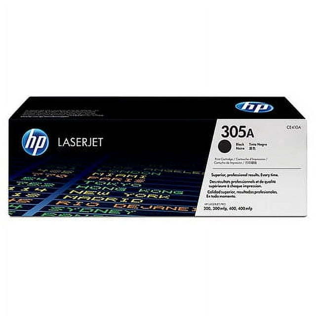 HP 305A (CE410A) Toner Cartridge, Black