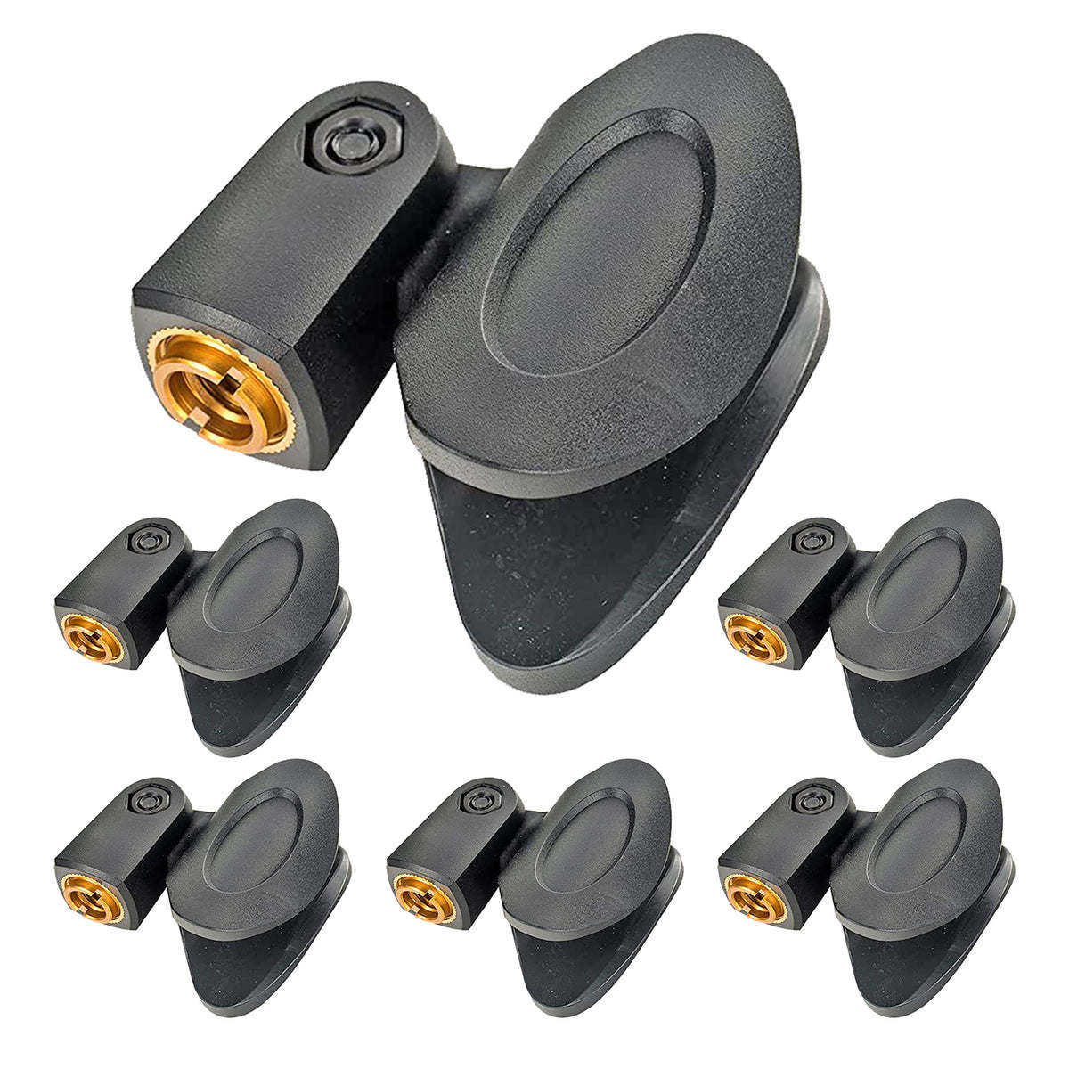 5 Core Microphone Clips for all Handheld Transmitters/Universal Adjustable Mic Clips with 5/8" Male to 3/8" Female Screw Adapter Suitable for Handheld Microphones - MC 02