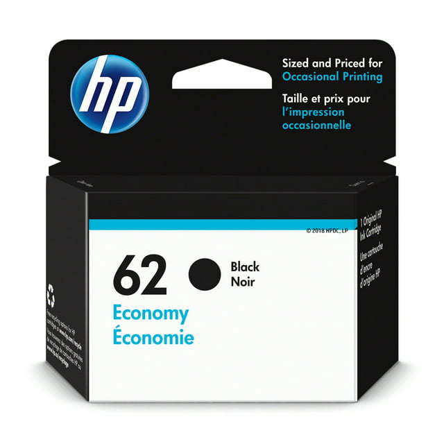 HP 62 Ink Cartridge, Black (1VV43AN)