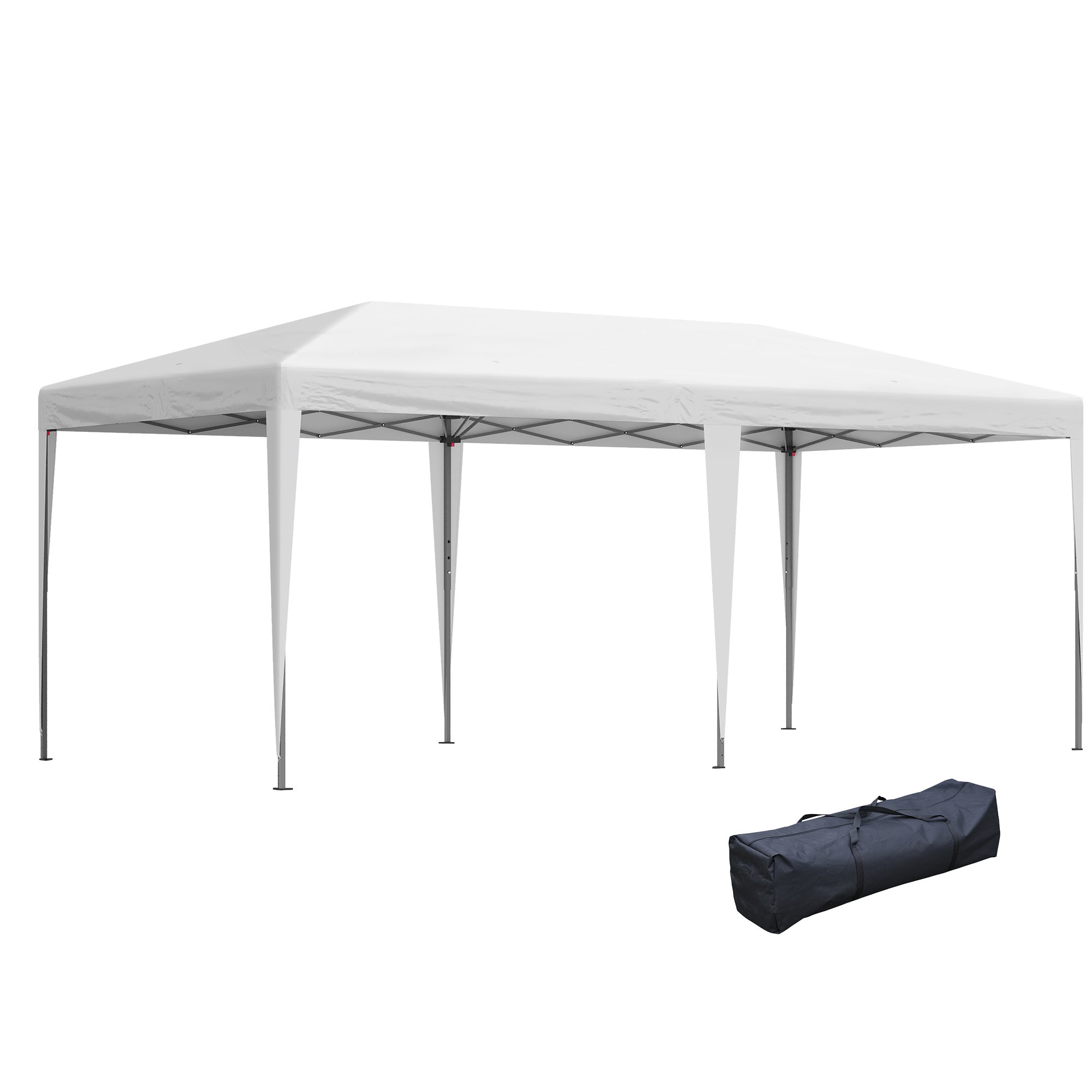 10' x 20' Pop Up Canopy Tent, Heavy Duty Tents for Parties, Outdoor Instant Gazebo Sun Shade Shelter with Carry Bag, for Catering, Events, Wedding, Backyard BBQ, White