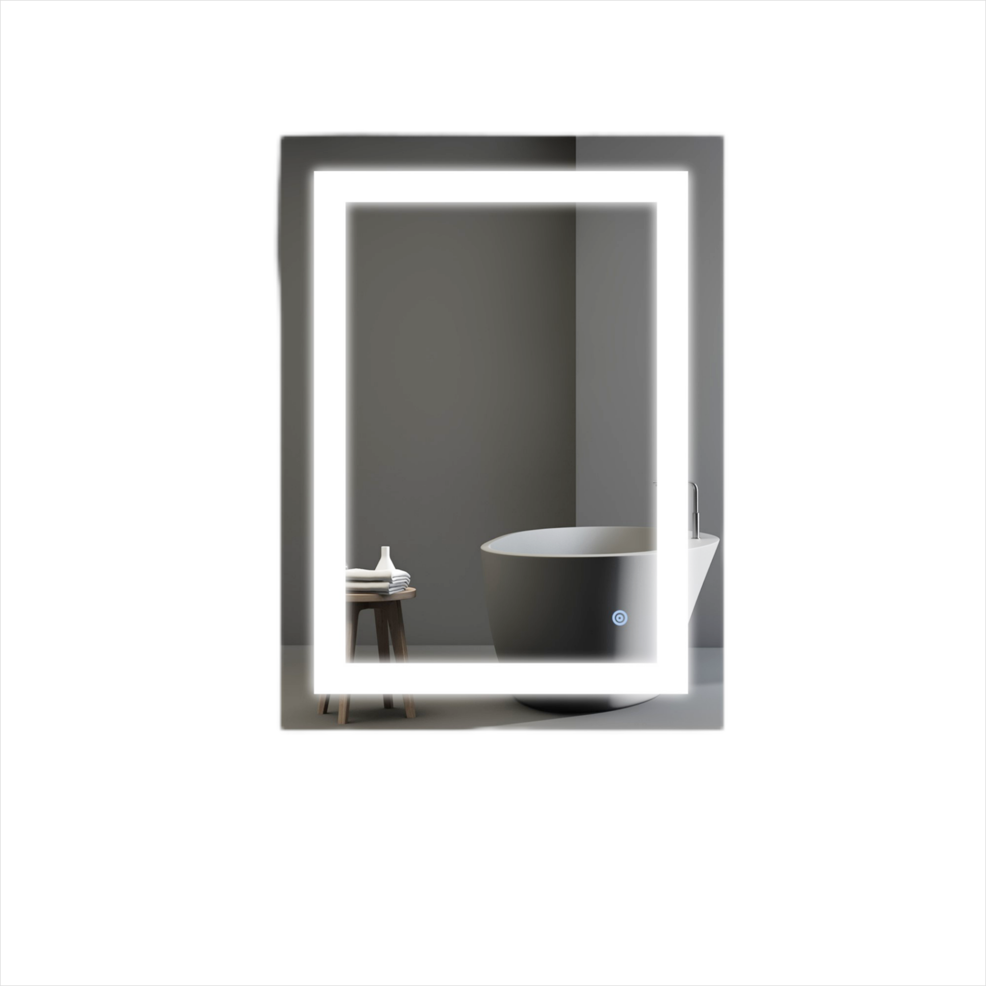 24" X 32" Rectangular Lighted Bathroom Mirror (Horizontal & Vertical )