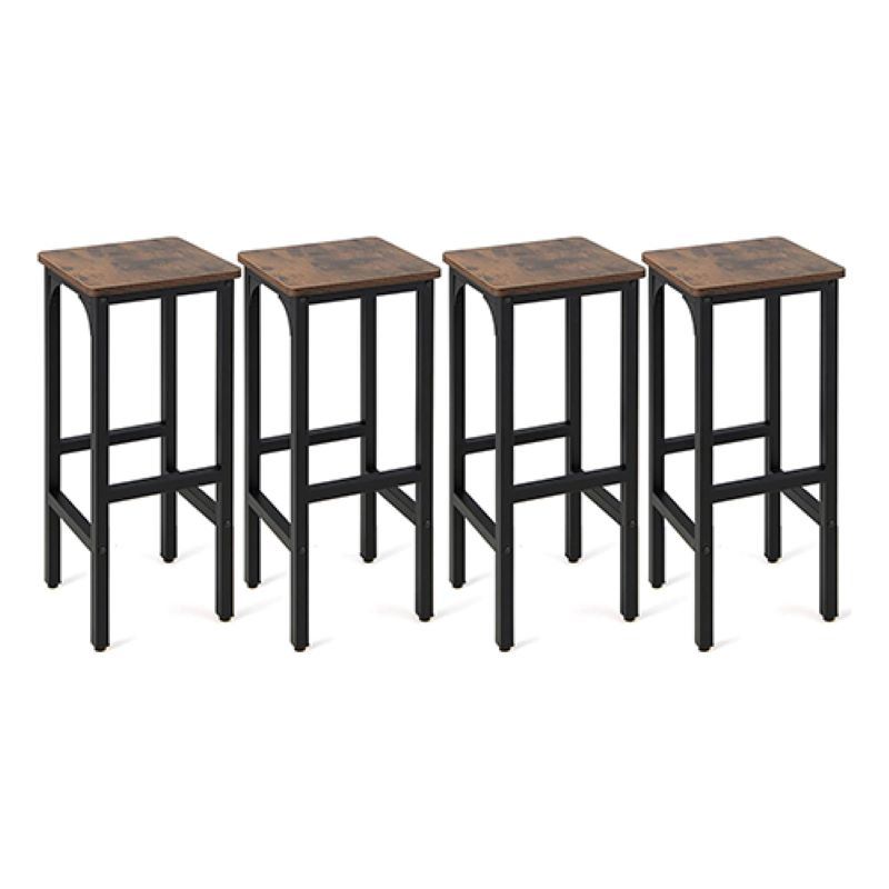 Kitchen & Dining Bar Stools with Metal Legs and Footrest
