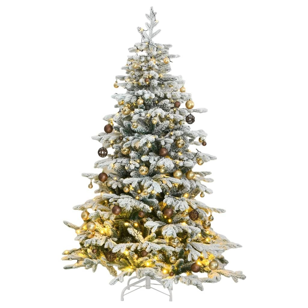 Artificial Hinged Christmas Tree 300 LEDs & Ball Set 70.9"