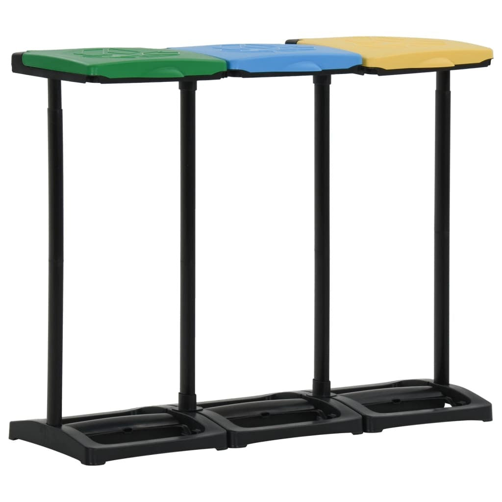 Bin Bag Stands with Lid 63.4 gal-87.2 gal Multicolor PP