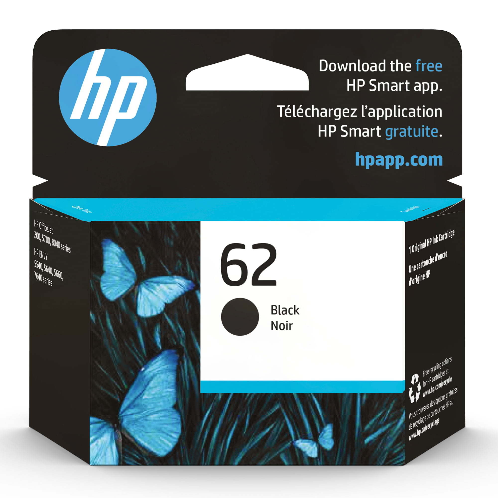 HP 62 Black Original Ink Cartridge (C2P04AN)