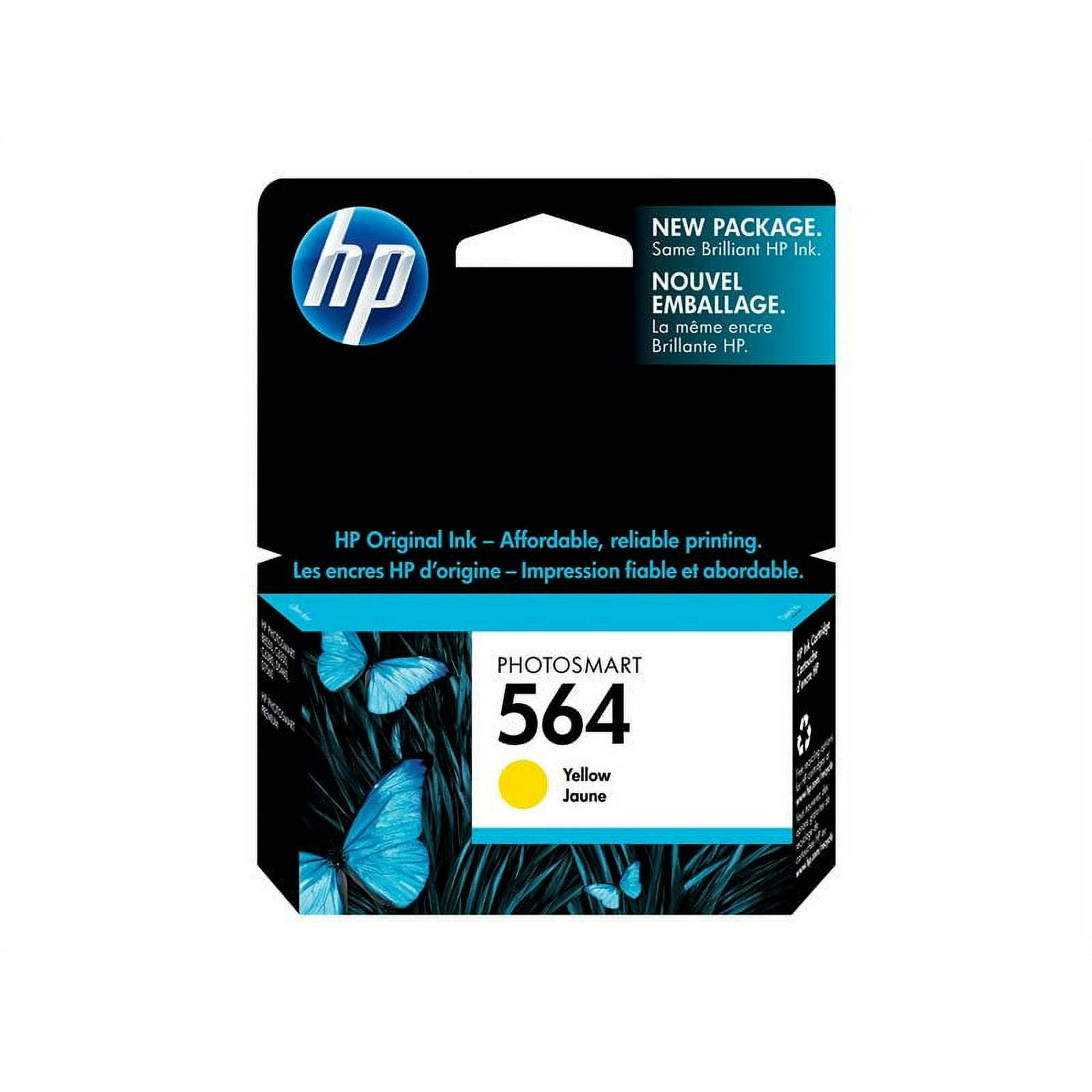 HP 564 Ink Cartridge, Yellow (CB320WN)