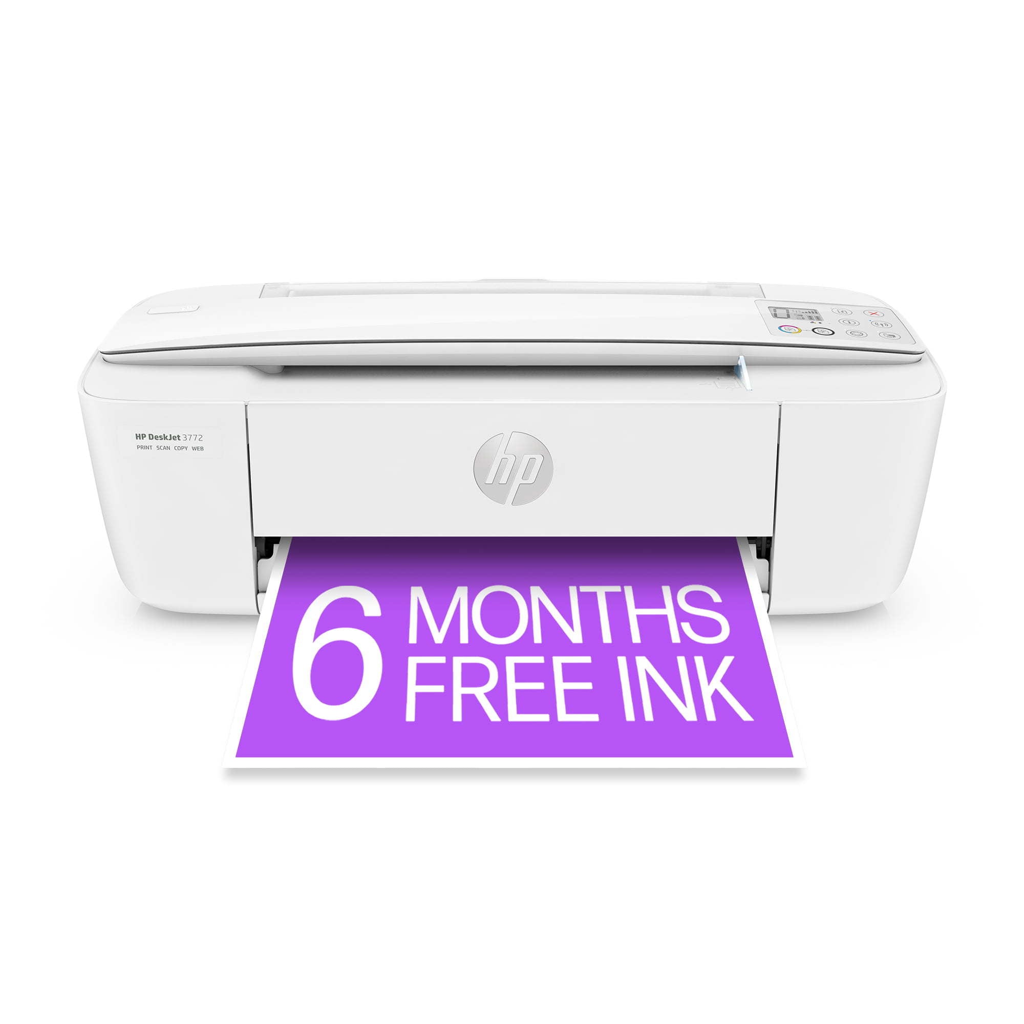 HP DeskJet 3772 All-in-One Wireless Color Inkjet Printer, 6 Months FREE ink with HP Instant Ink