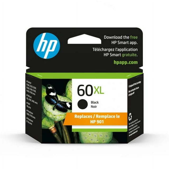 HP 60XL/901XL Ink Cartridge, Black (CC641WN)