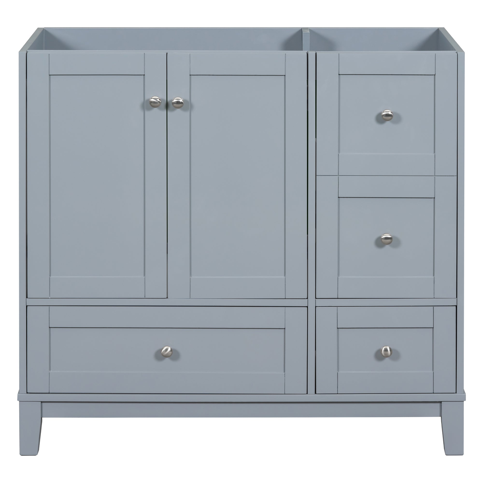 [Cabinet Only] 36" Bathroom Vanity-Grey Blue(Sink not included)