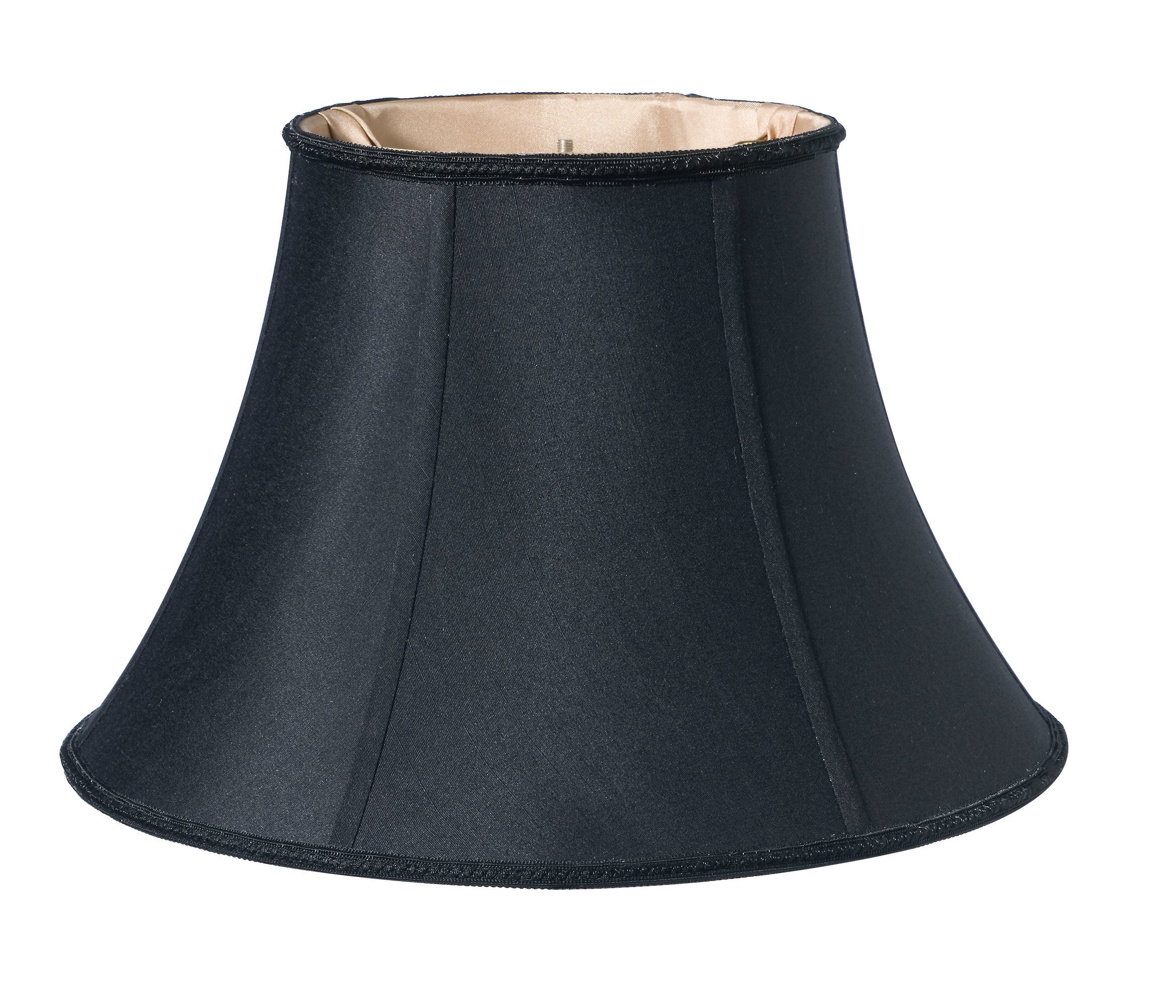 Slant Transitional Bell Softback Lampshade with Washer Fitter, Black