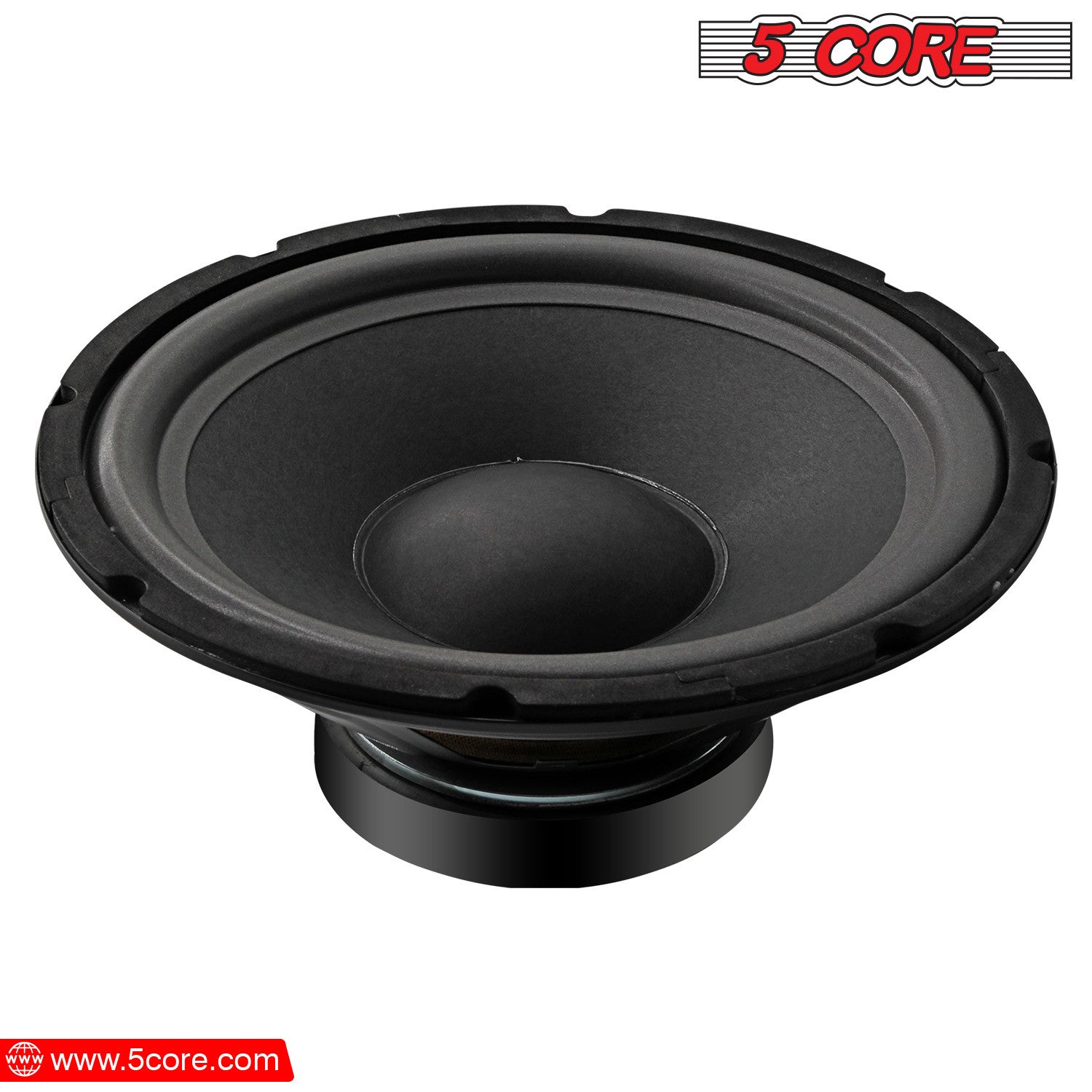 5 Core 10 Inch Woofer 750W PMPO Subwoofer Speakers 4 Ω 75W RMS Raw Replacement Pro Audio DJ Sub Woofers - WF 10120 4OHM