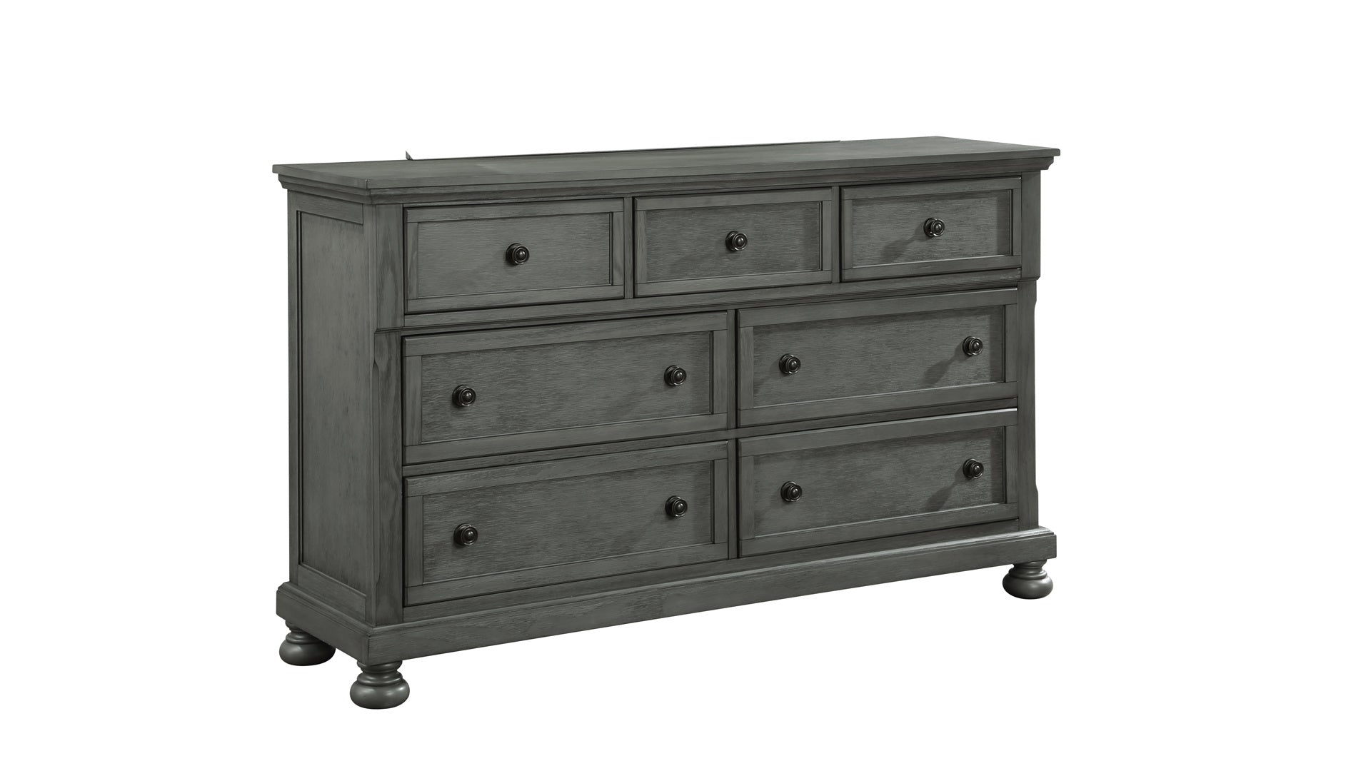 Jackson Modern Style 7-Drawer Dresser Made with Wood & Rustic Gray Finish