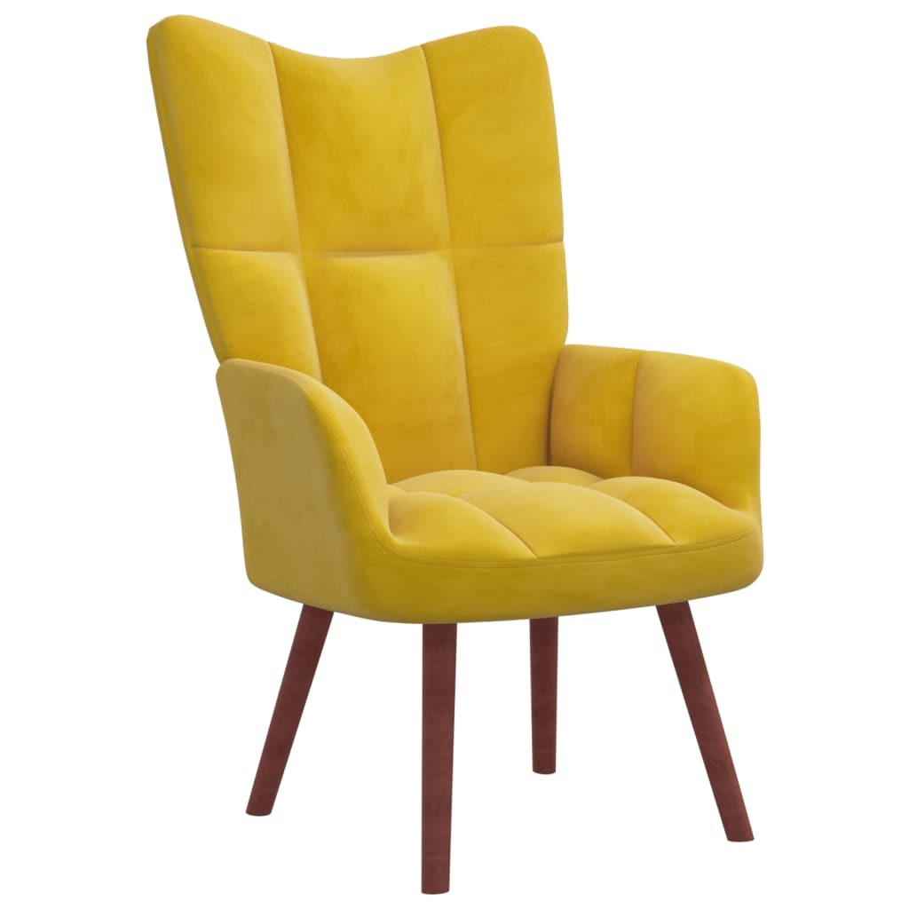 Relaxing Chair Mustard Yellow Velvet